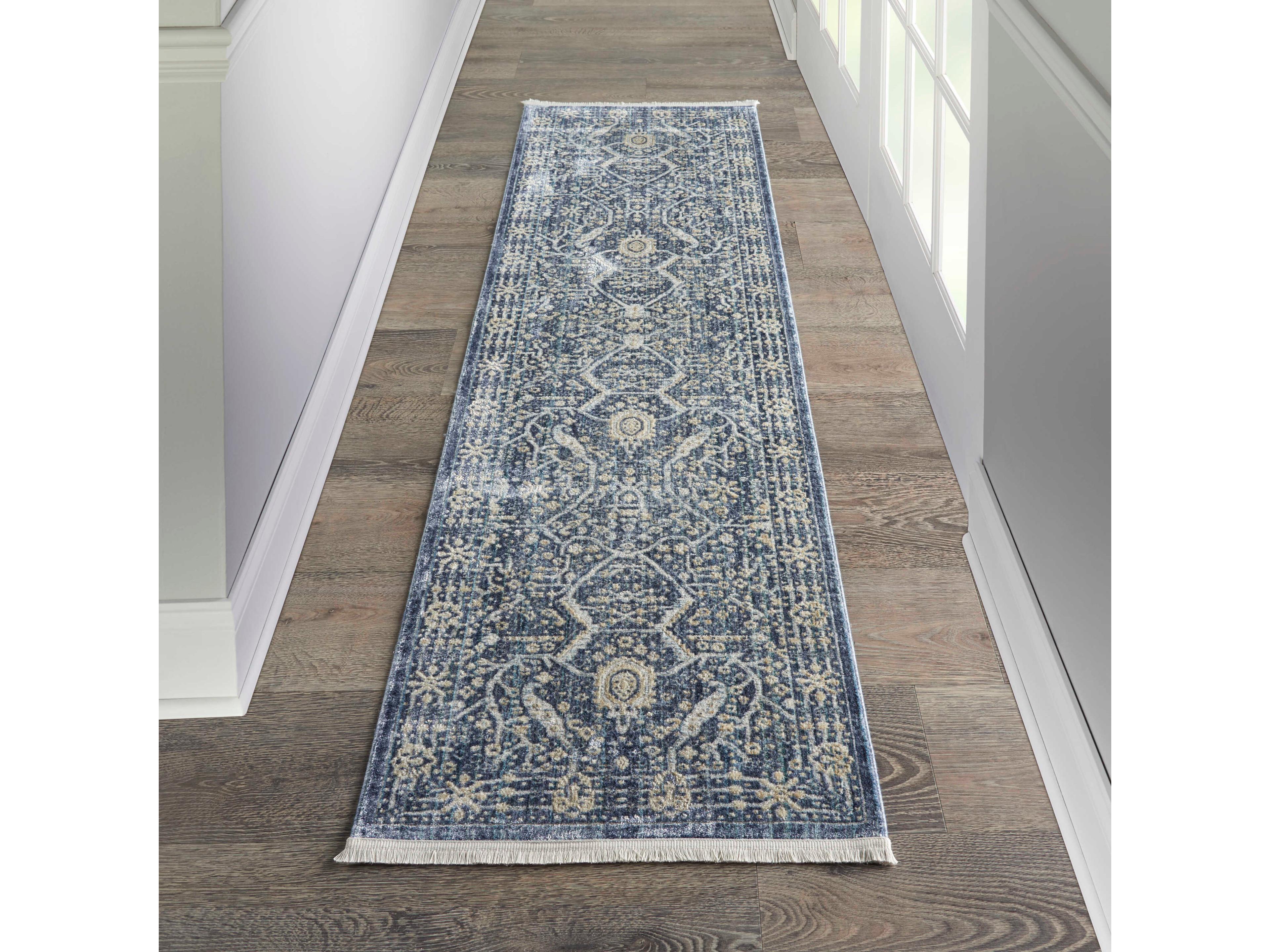 Nourison Lustrous Weave Bordered Runner Area Rug