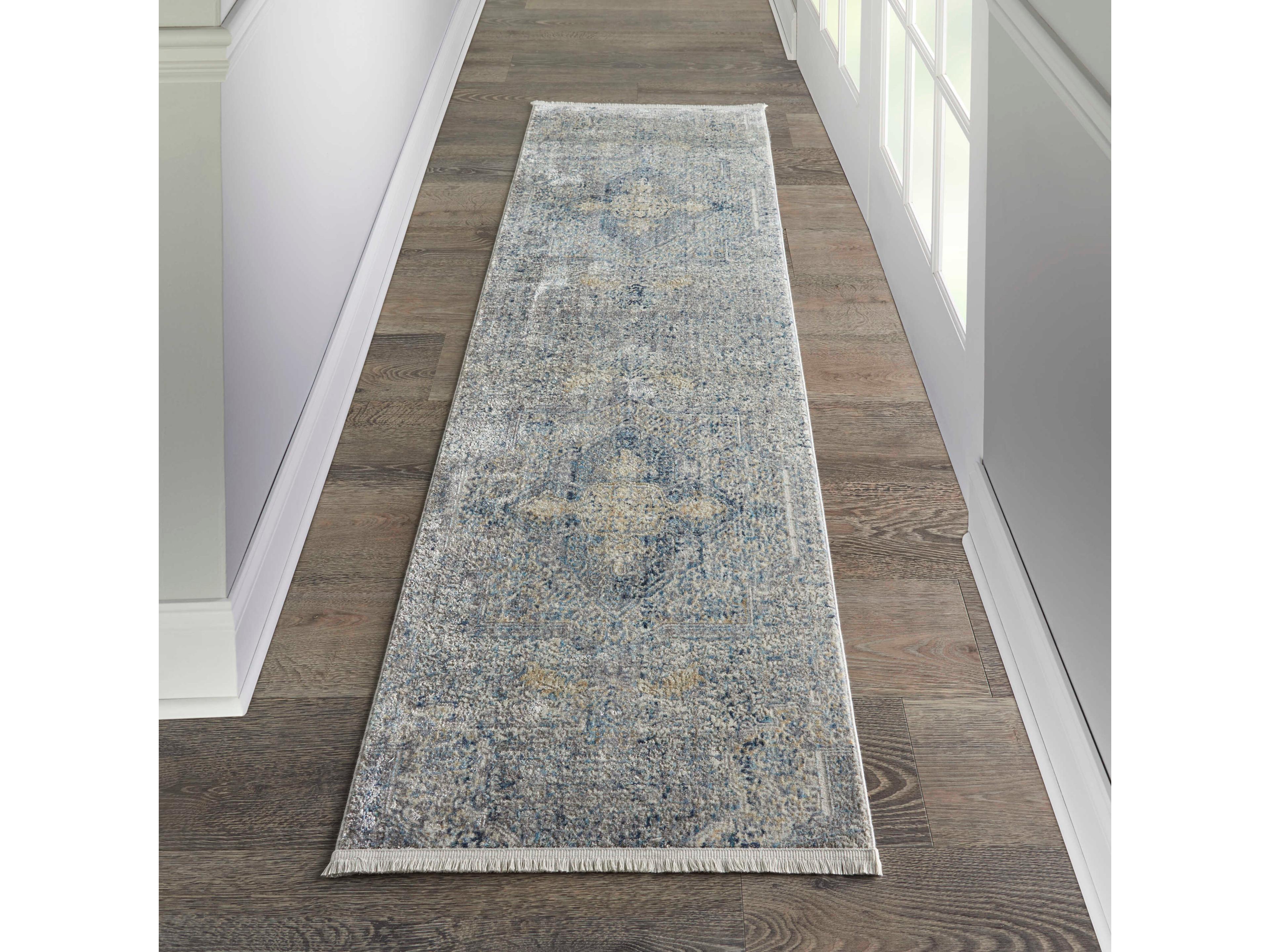 Nourison Lustrous Weave Bordered Runner Area Rug