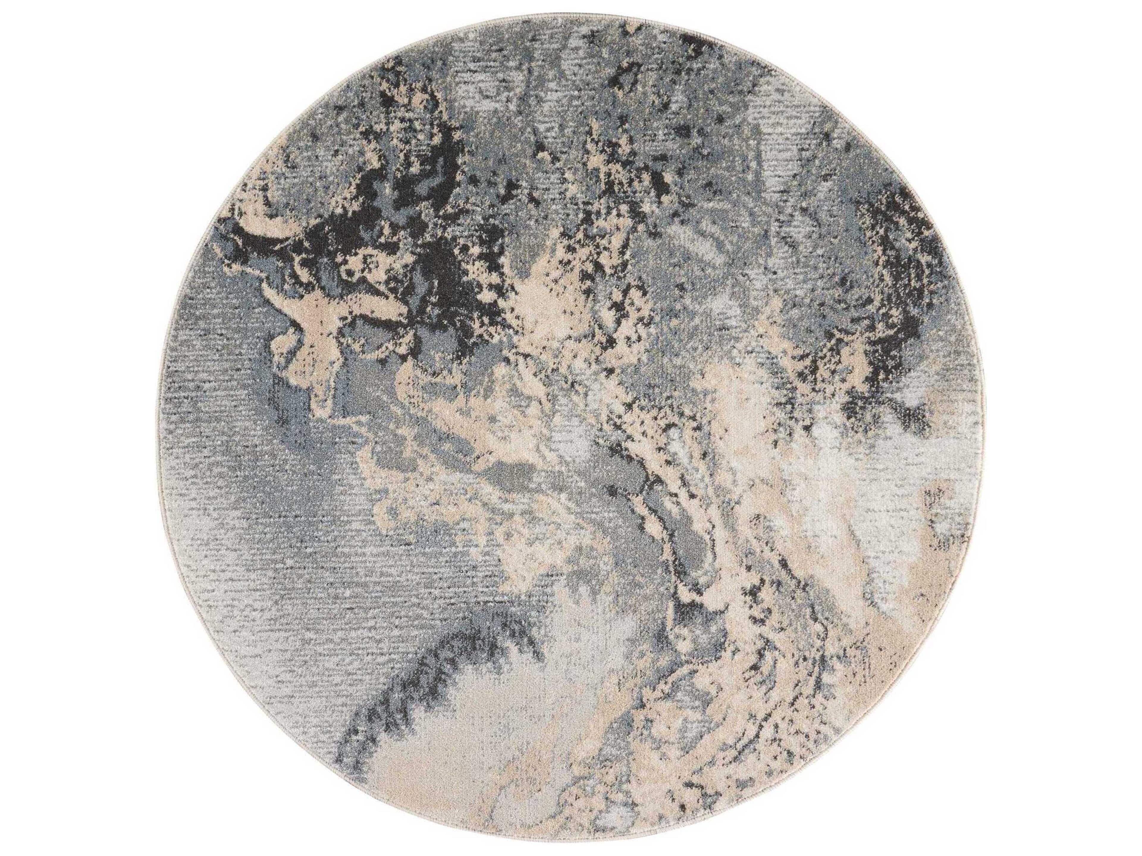 Maxell MAE08 Round Area Rug Contemporary Abstract