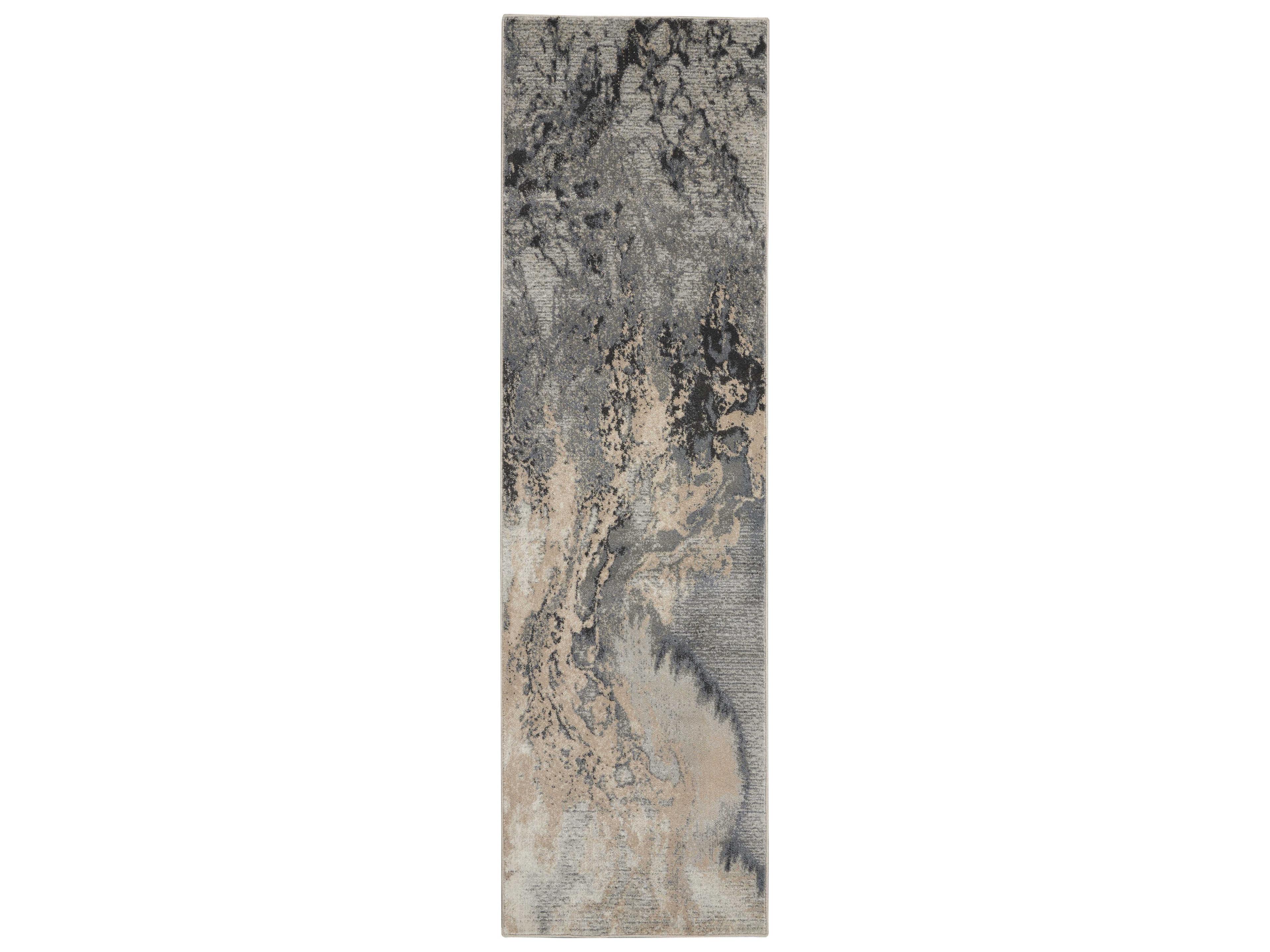 Maxell Runner Rug Abstract Grey