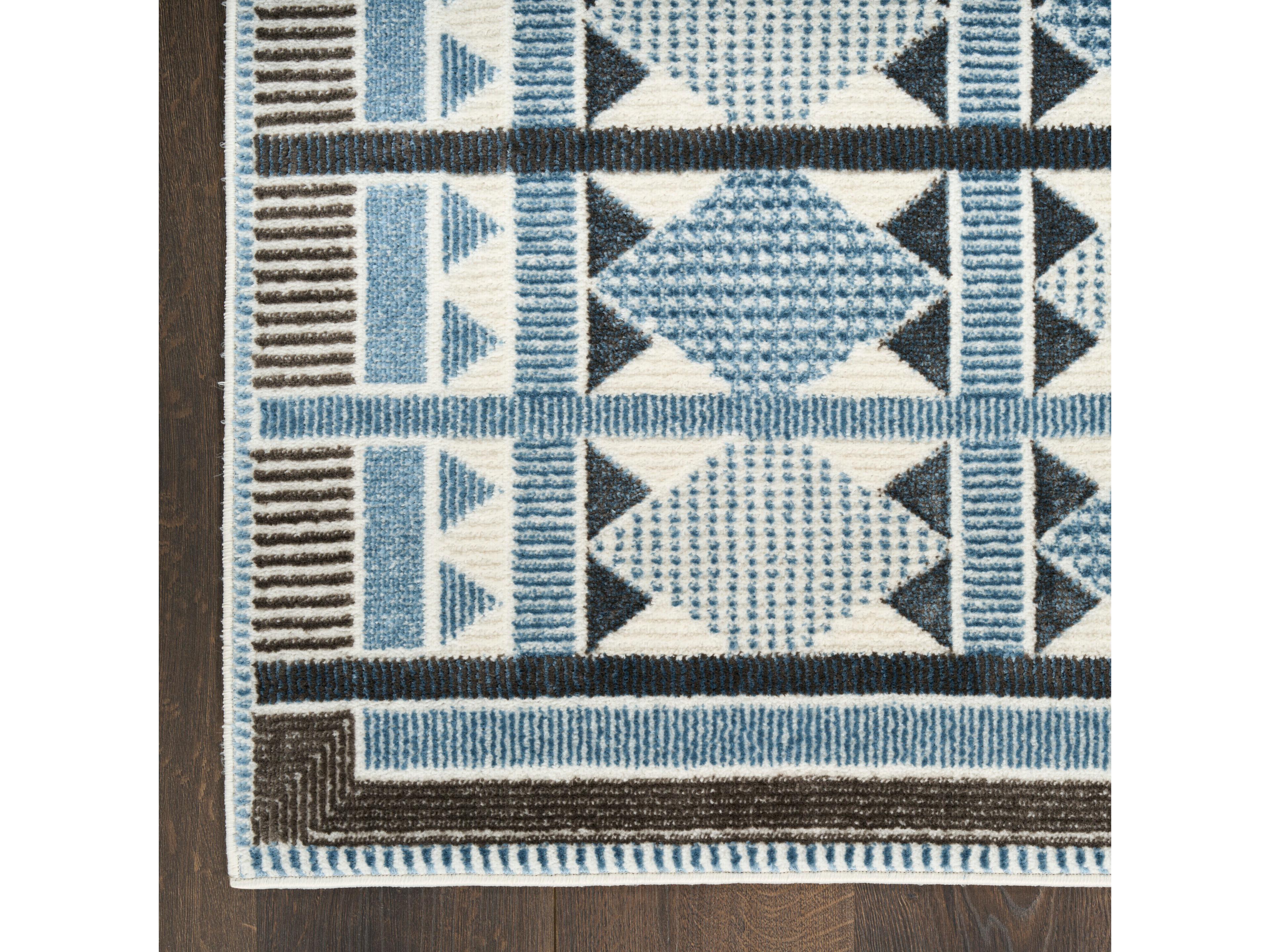 Nourison Nordic Geometric Runner Area Rug
