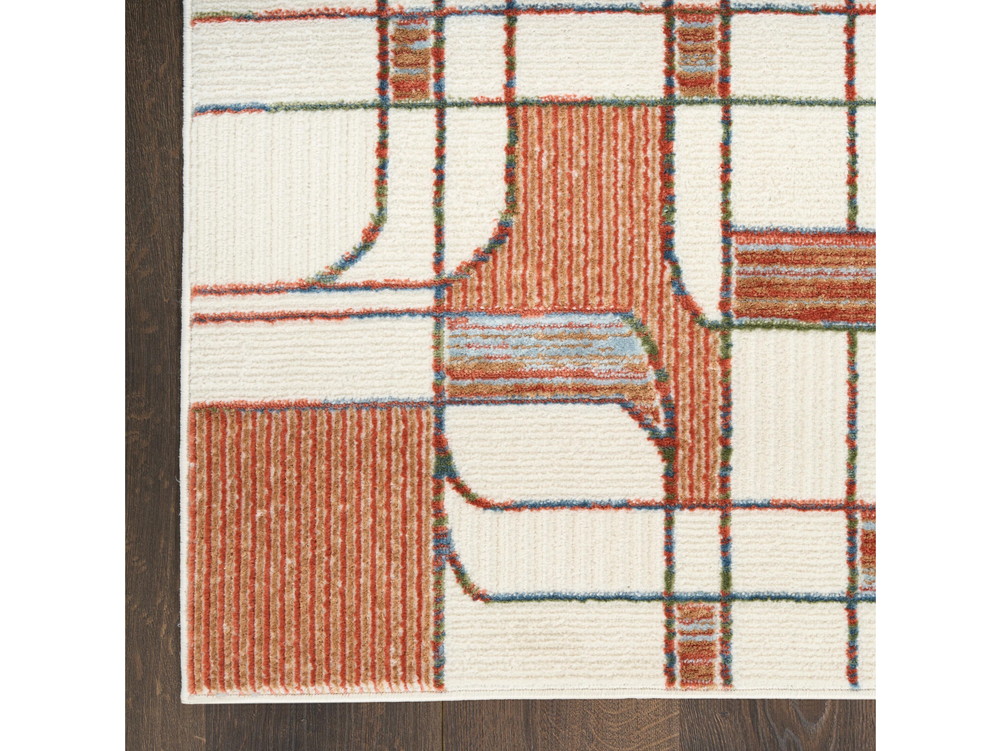 Nourison Nordic Geometric Runner Area Rug