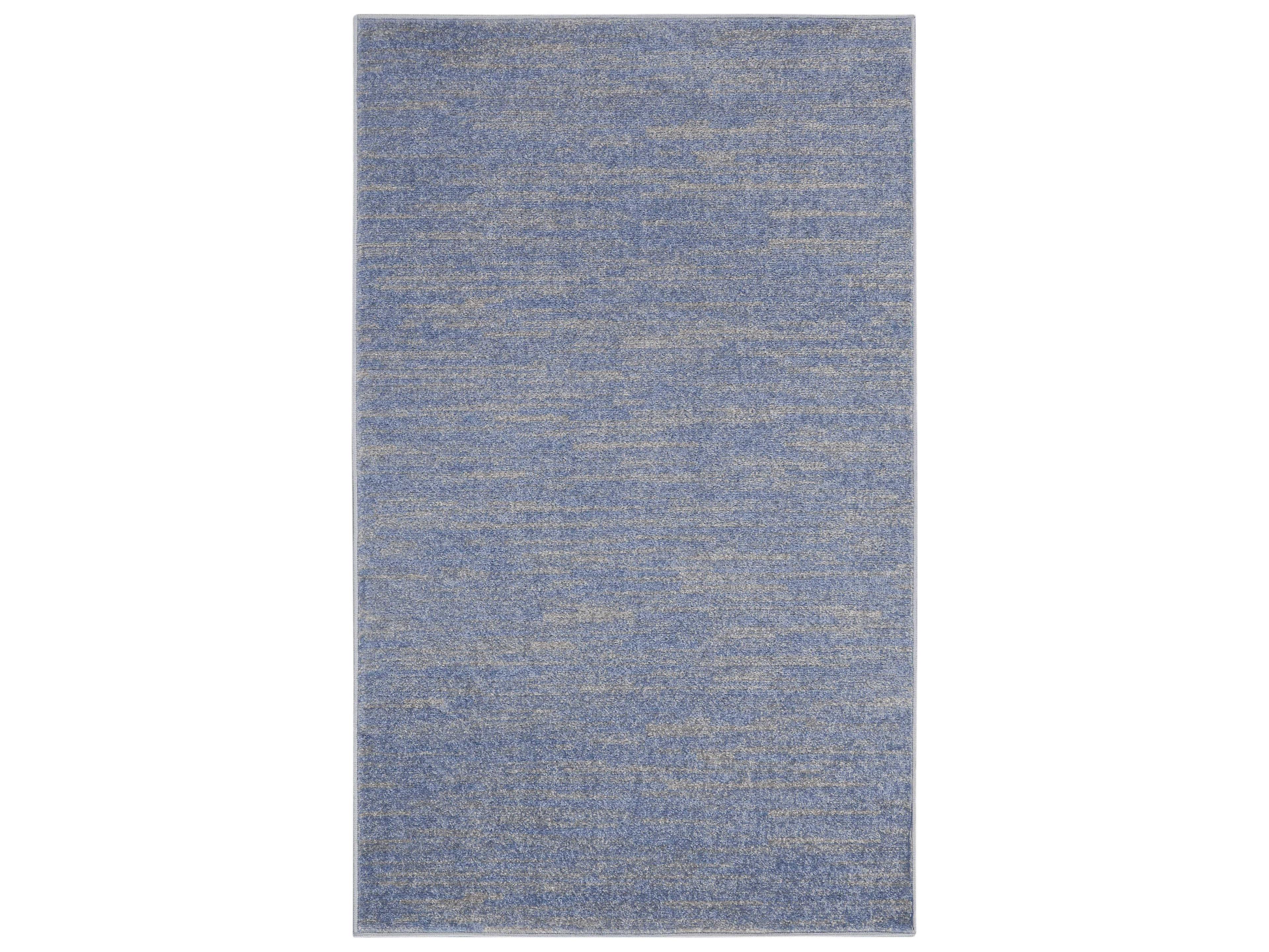 Essentials NRE01 Indoor Outdoor Area Rug in Blue Grey
