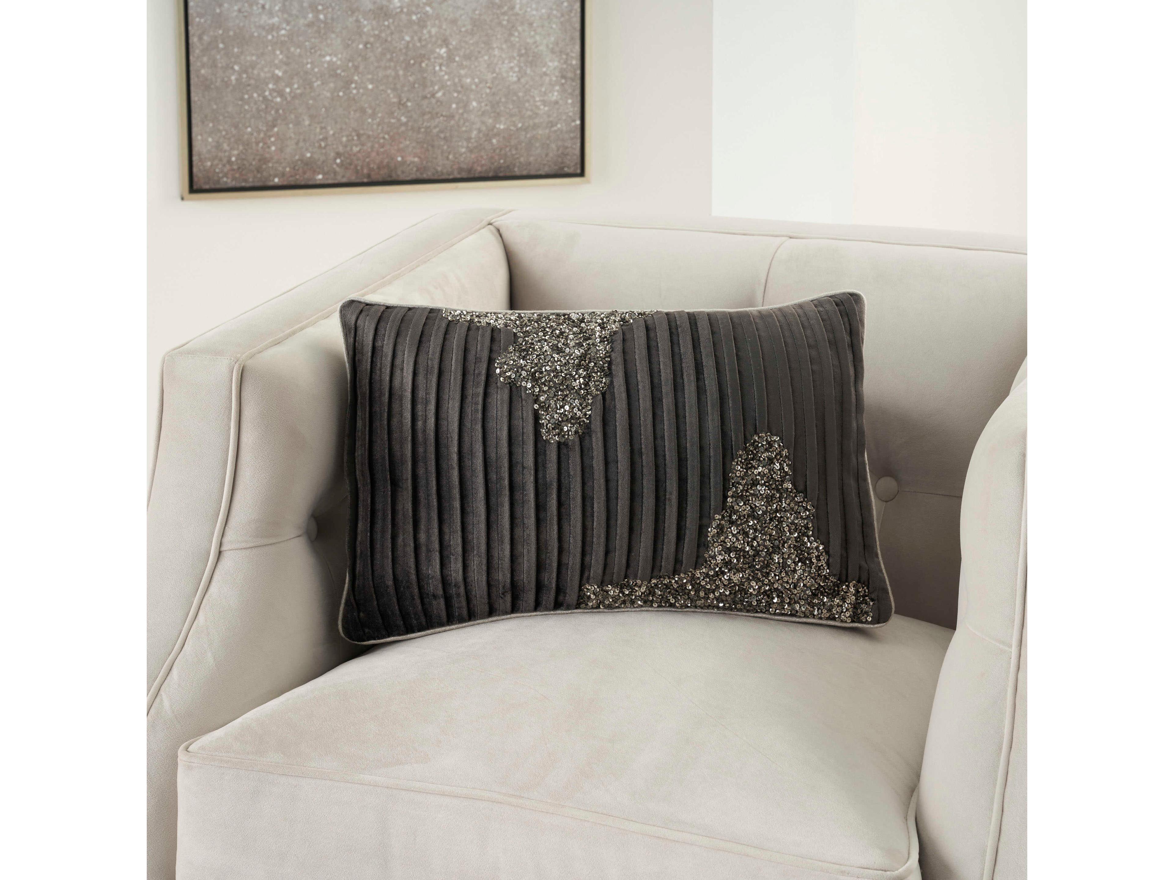 Nourison Mina Victory Sofia Beaded Pleated Pillow