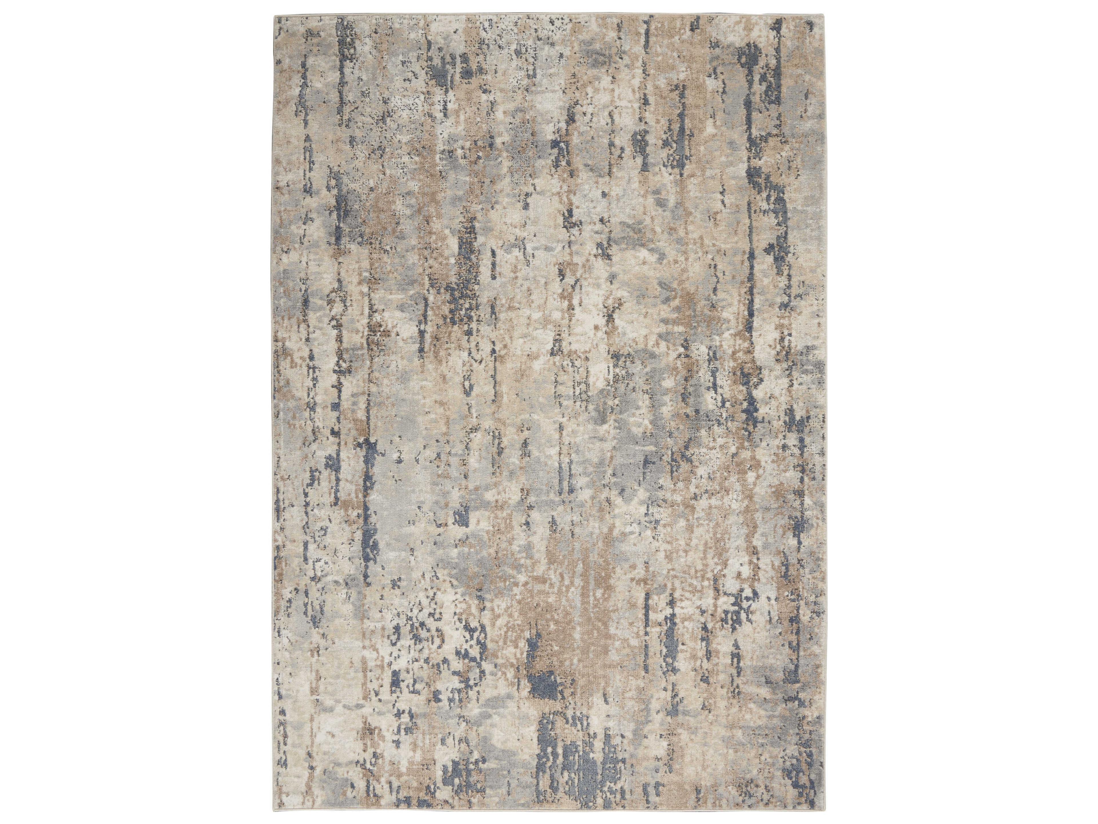 Quarry Abstract Beige and Grey Area Rug