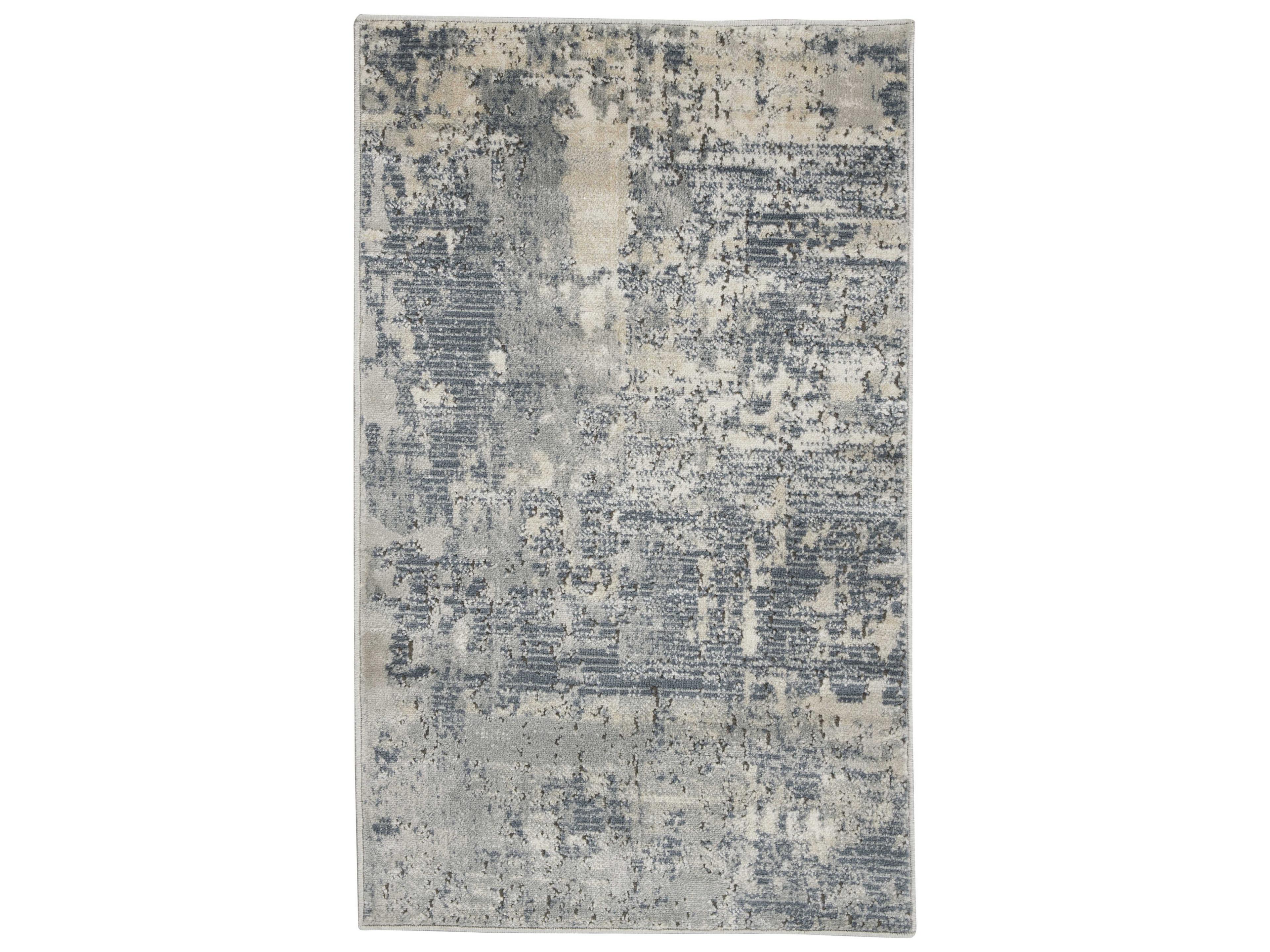 Quarry QUA04 Grey Beige Abstract Area Rug