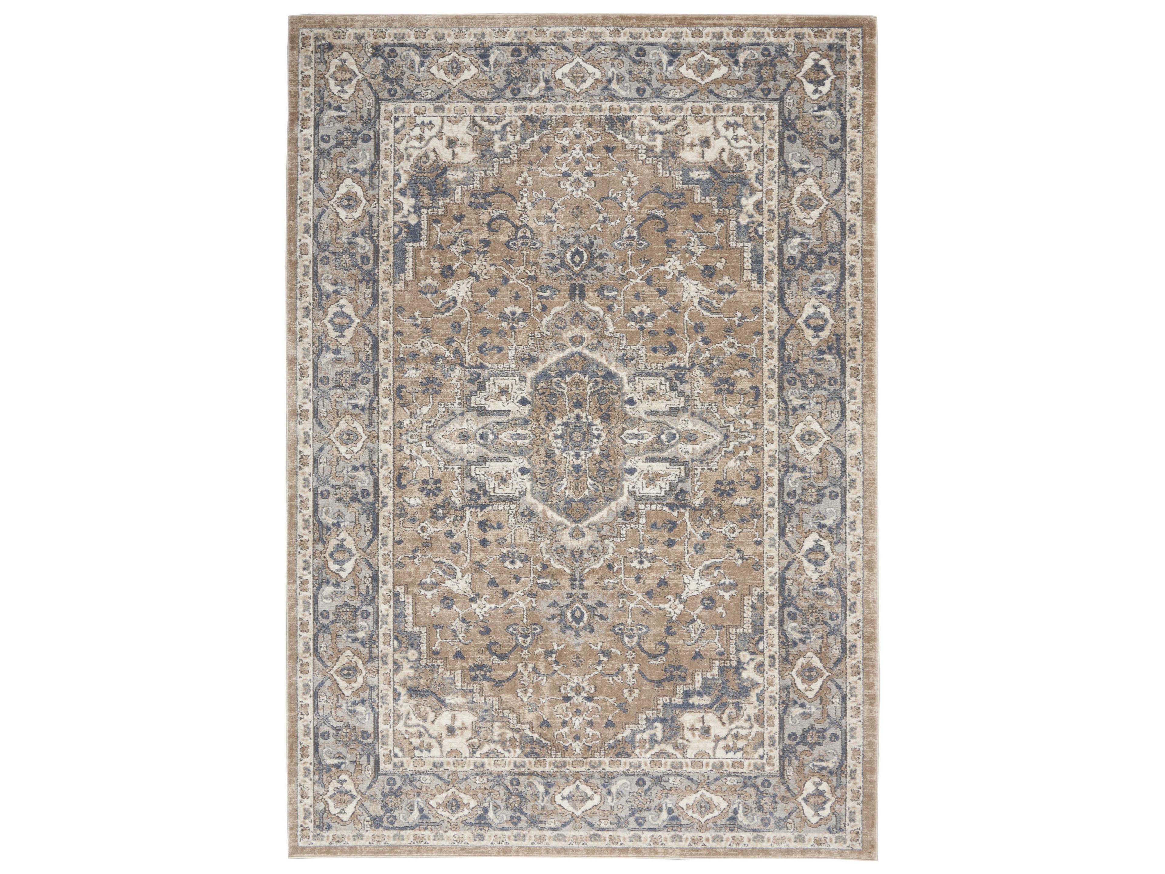 Quarry Area Rug Beige Grey Persian Medallion