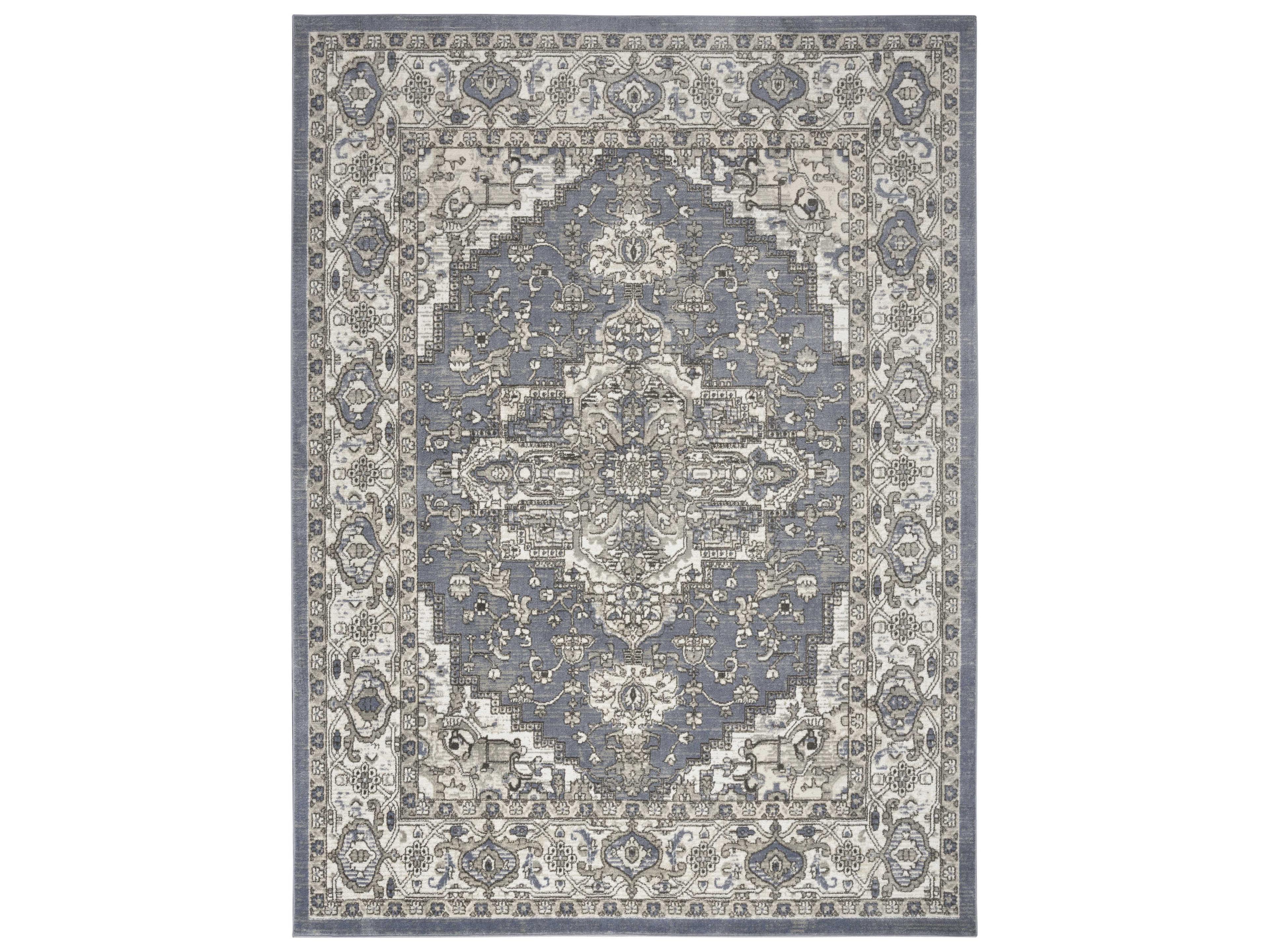 Quarry Blue Vintage Persian Area Rug