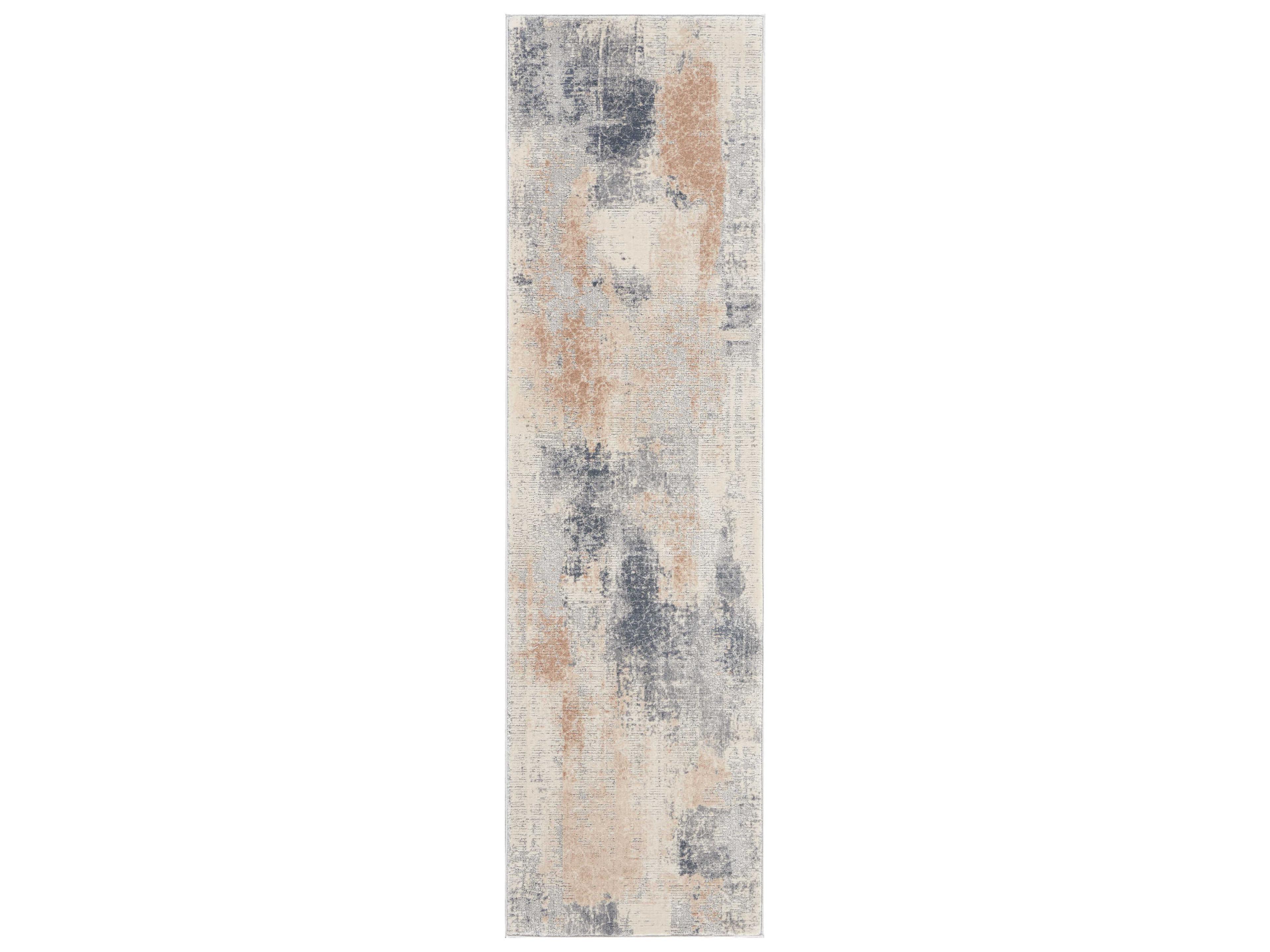Rustic Textures Abstract Runner Area Rug
