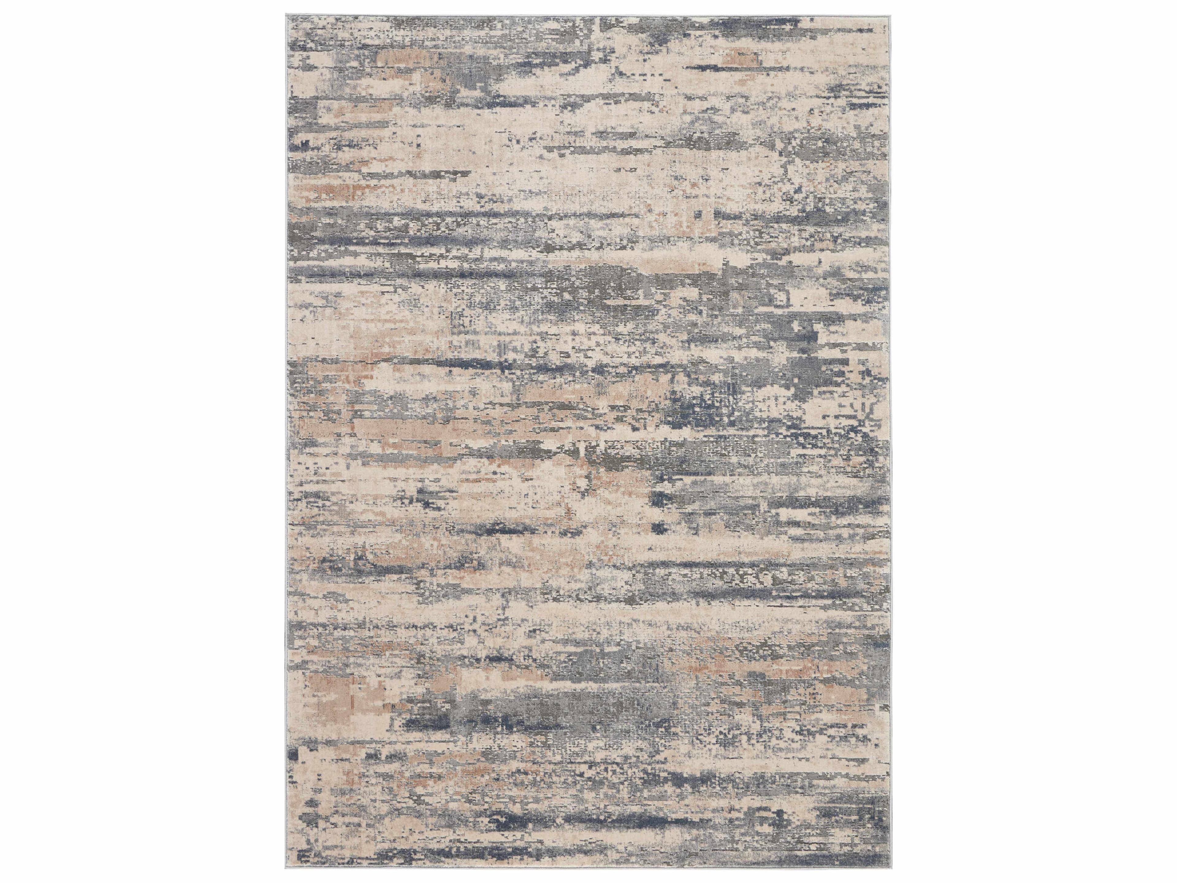 Rustic Textures RUS04 Beige Grey Area Rug