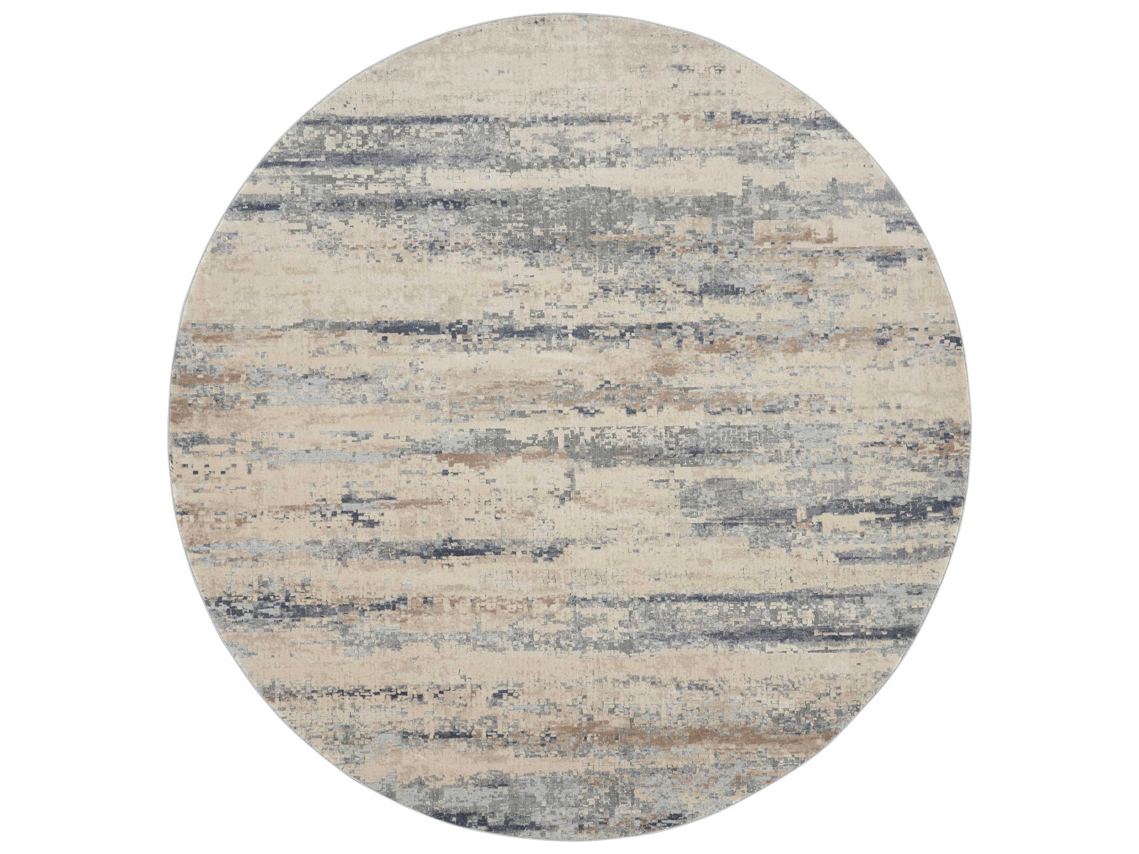 Rustic Textures Abstract Area Rug Contemporary High-Low Pile