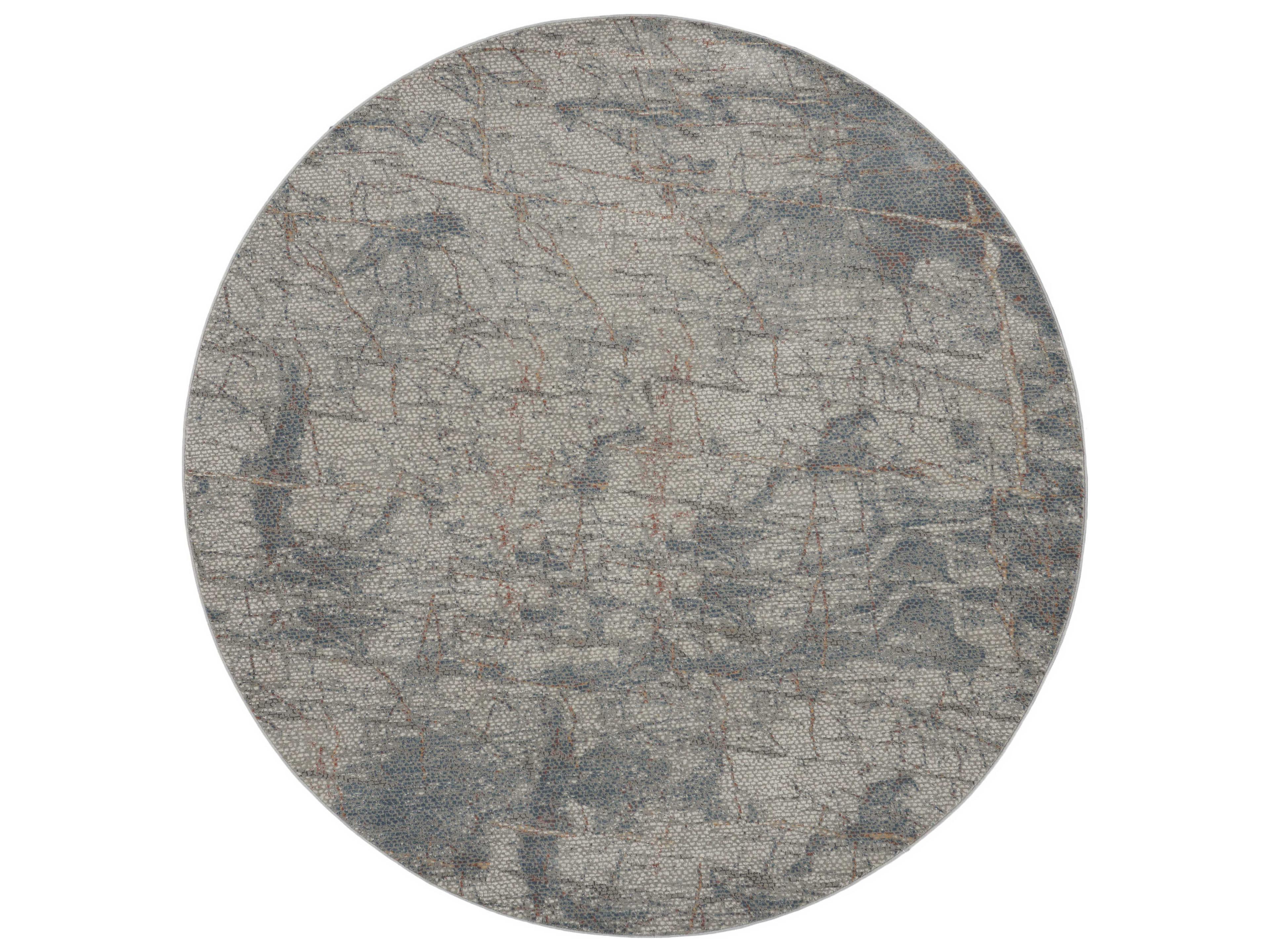 Rustic Textures Area Rug Light Grey Blue Abstract Modern