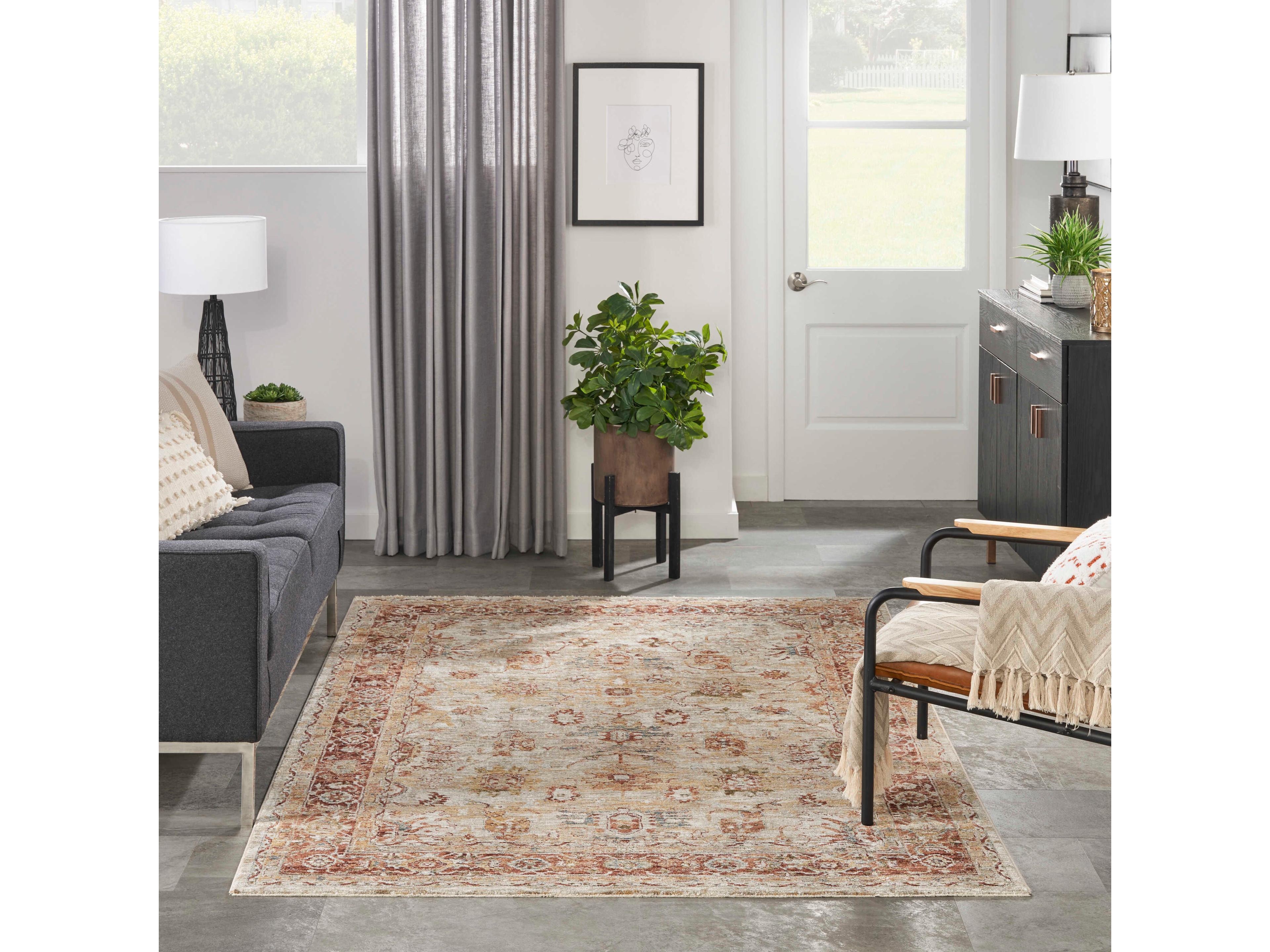 Nourison Sahar Bordered Area Rug
