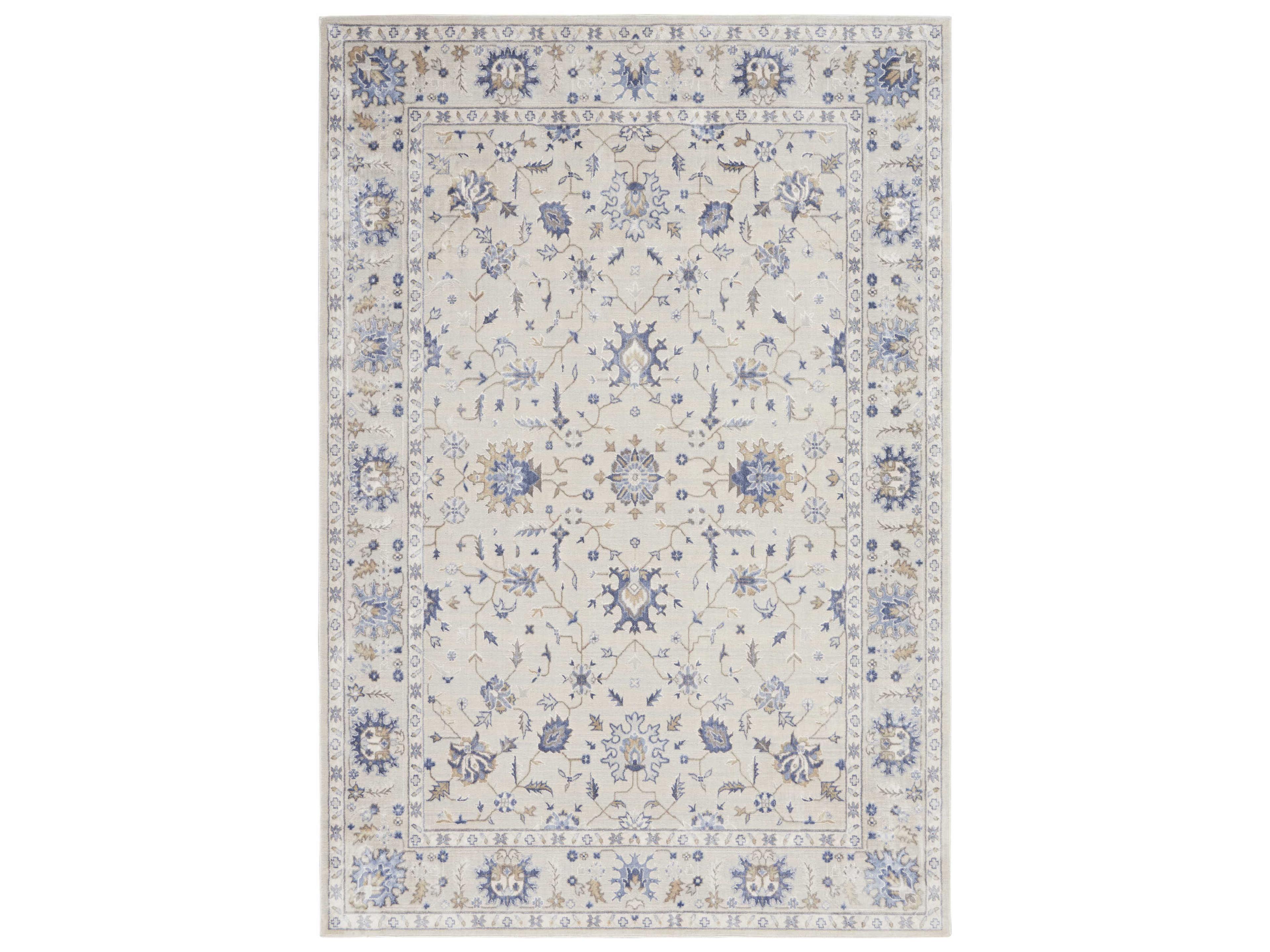 Silky Textures Bordered Area Rug