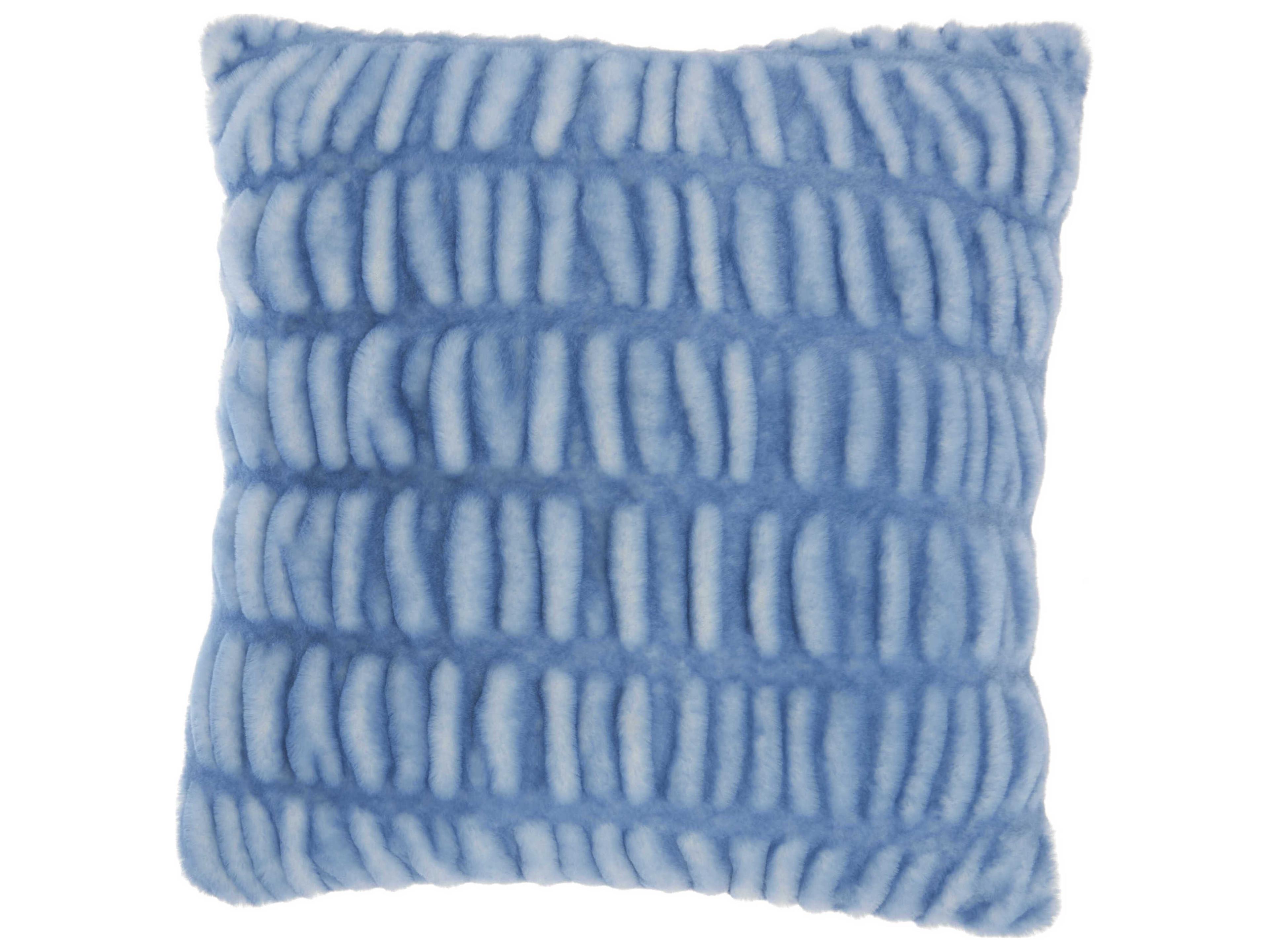 Faux Fur Ocean 20" x 20" Pillow