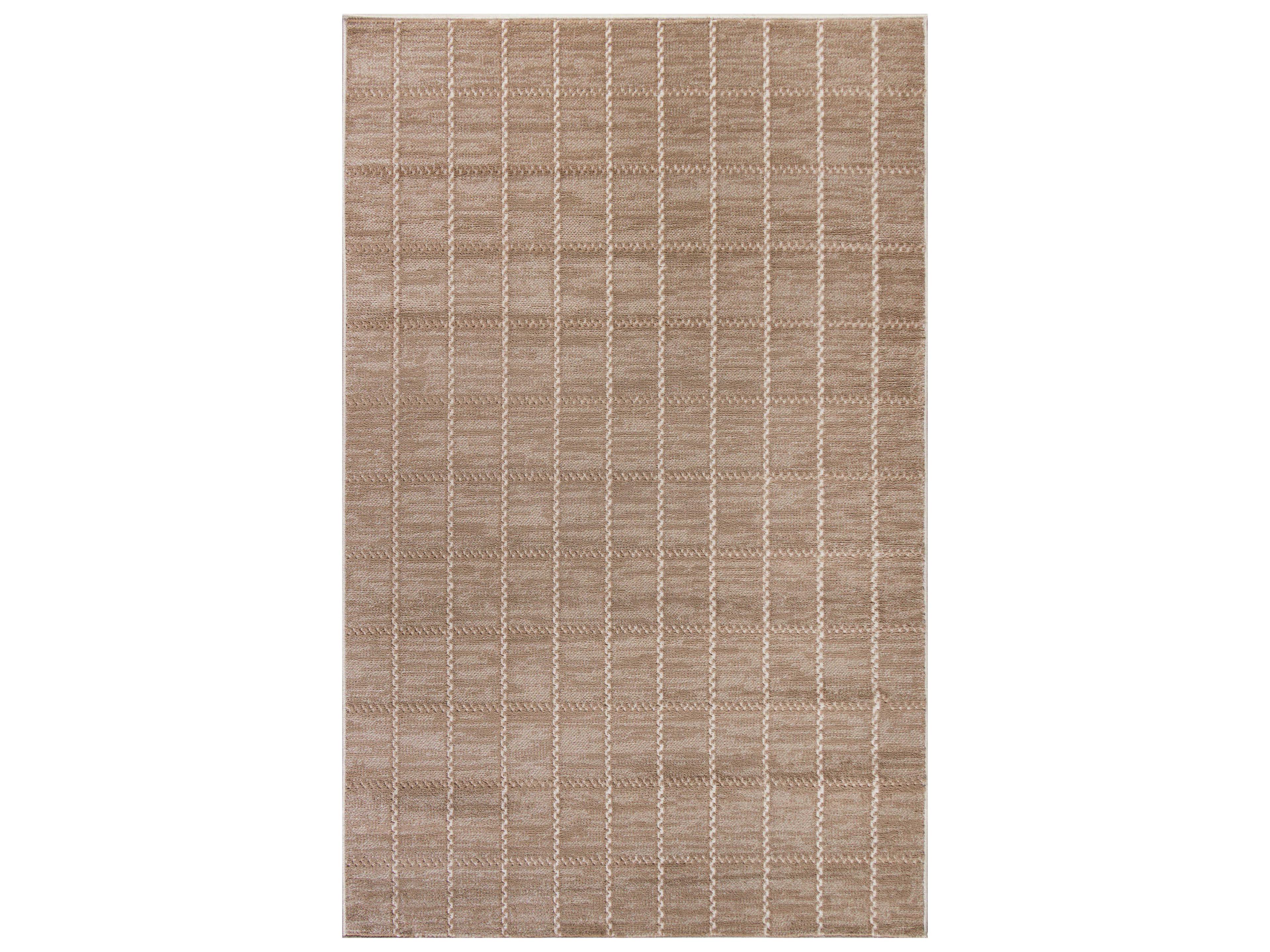 Serenity Home SRH05 Mocha Ivory Geometric Area Rug