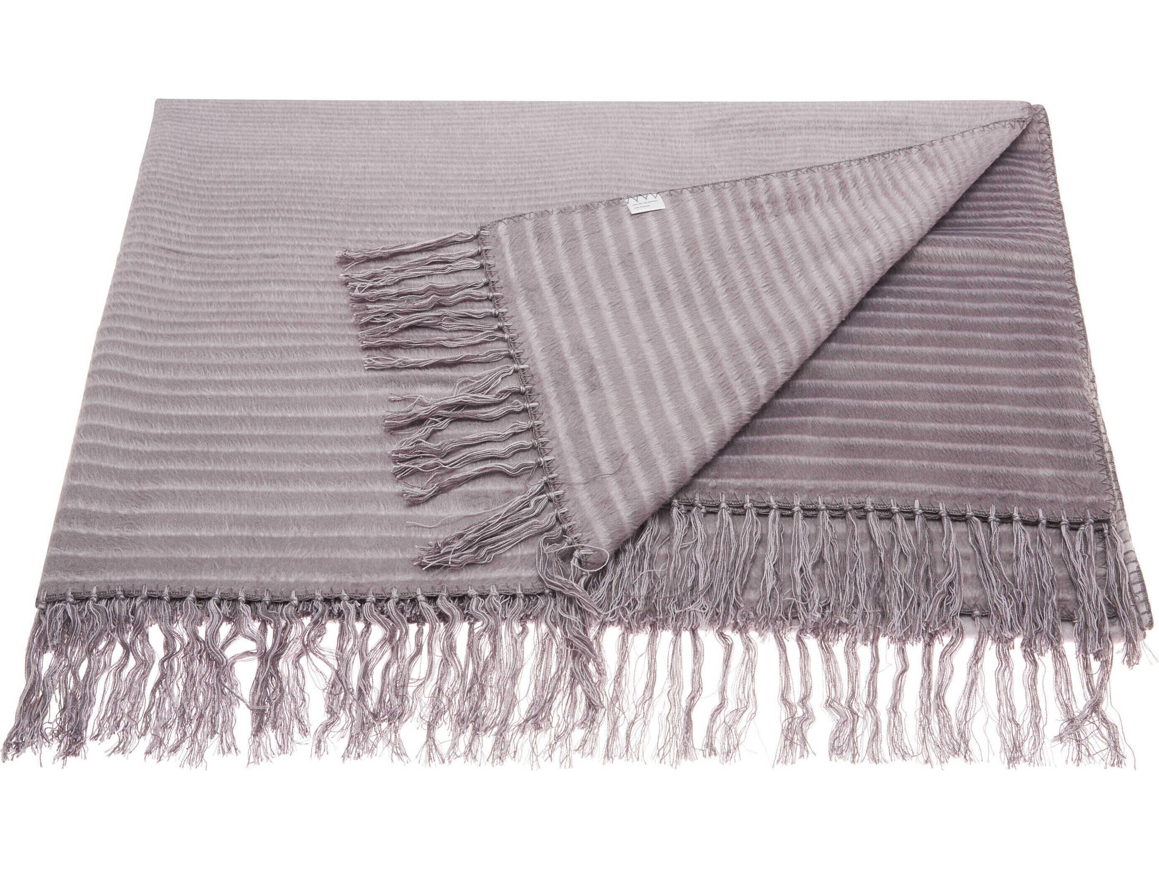Steel Grey Progressive Stripe Throw