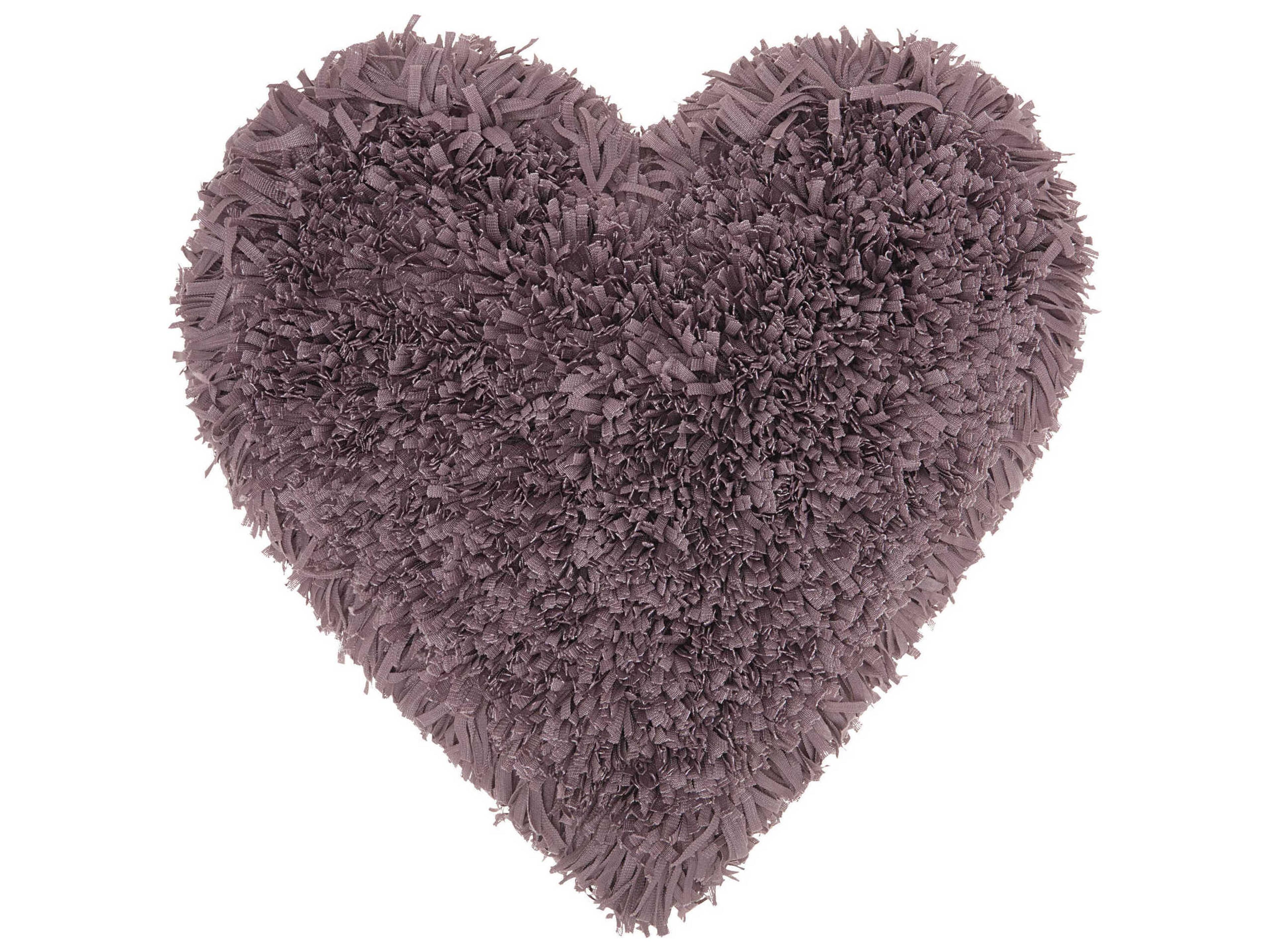Mina Victory Shag Heart Throw Pillow Lavender