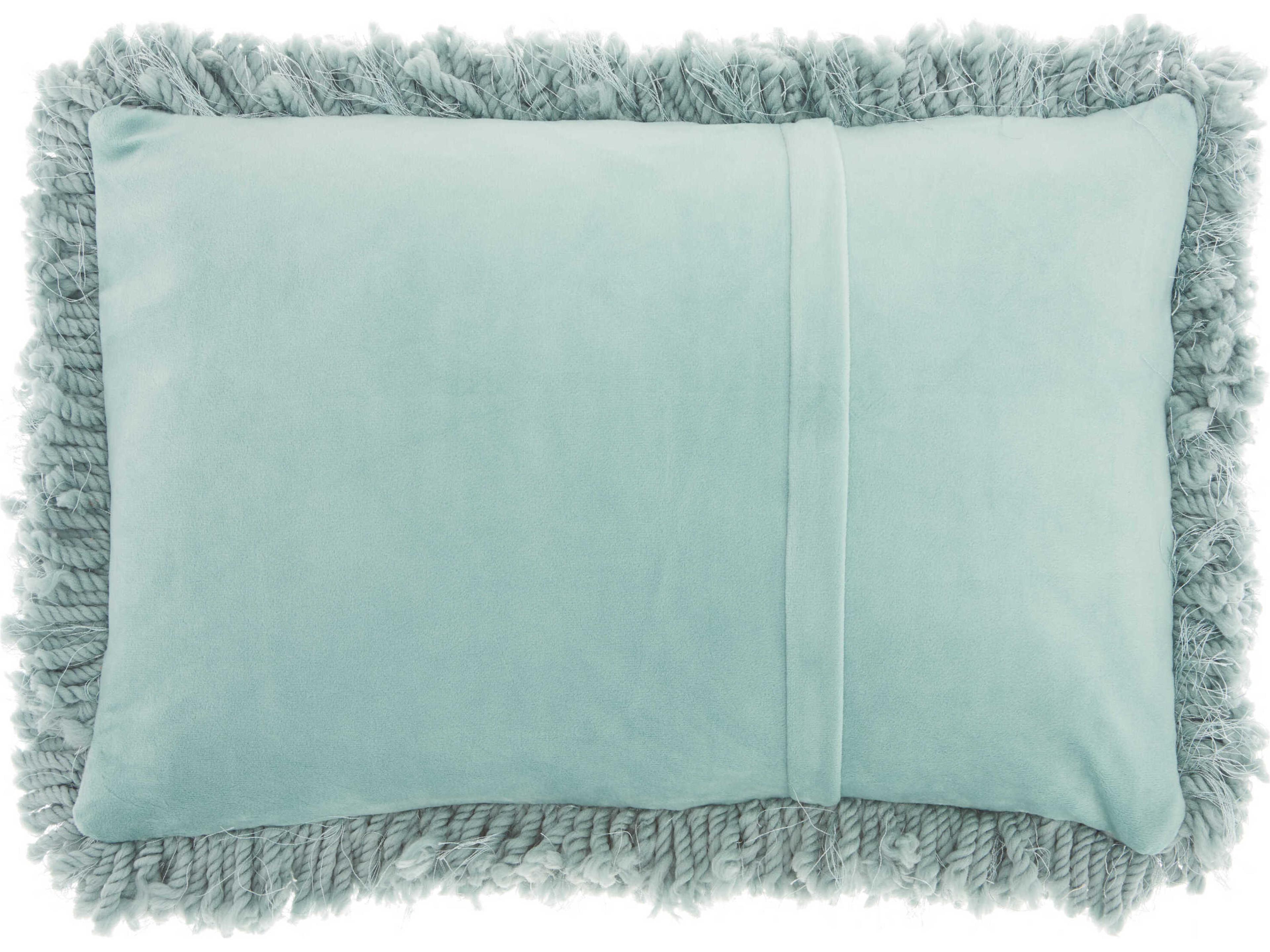 Nourison Shag Celadon Pillow