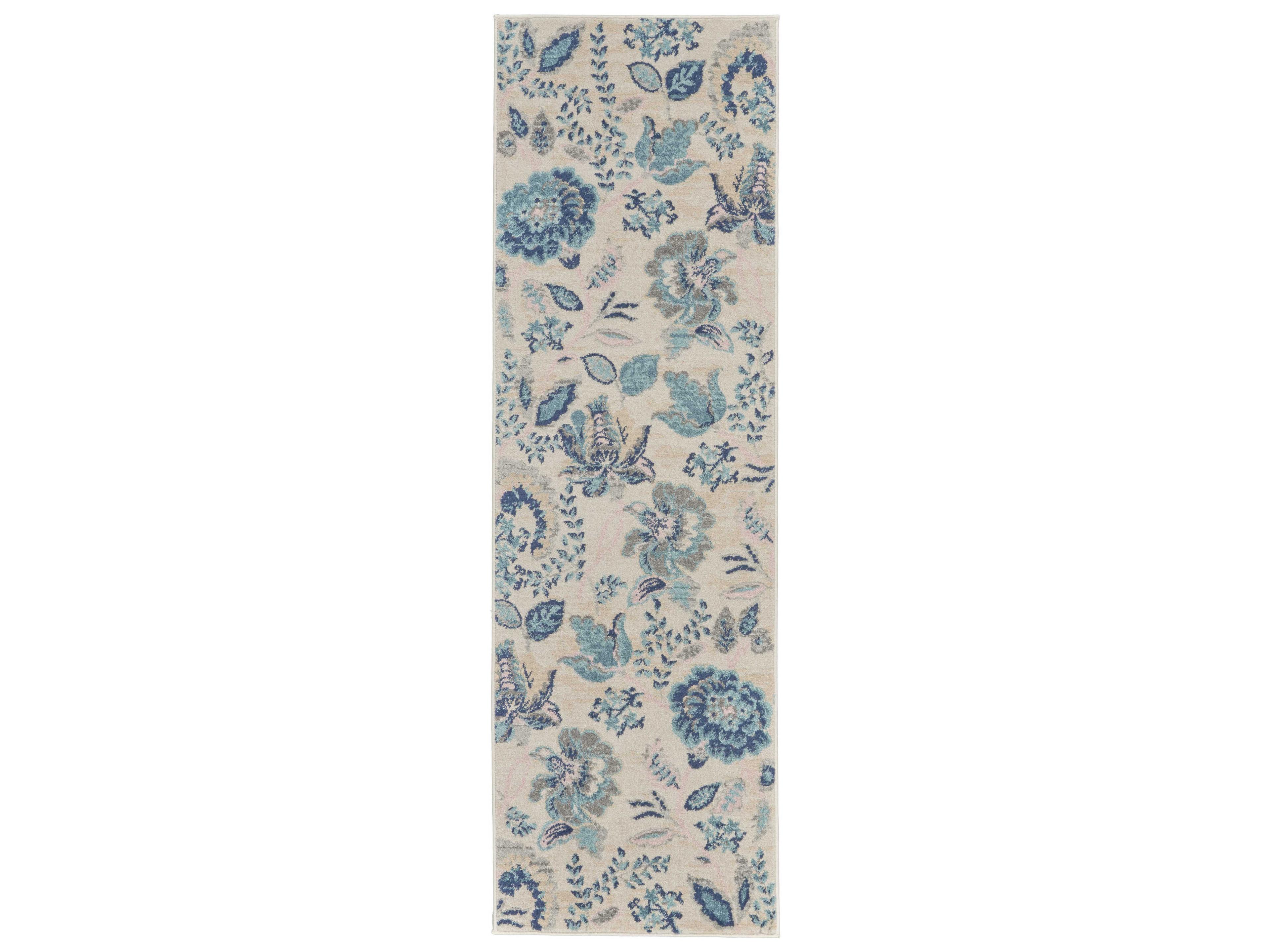 Tranquil Floral Runner Area Rug