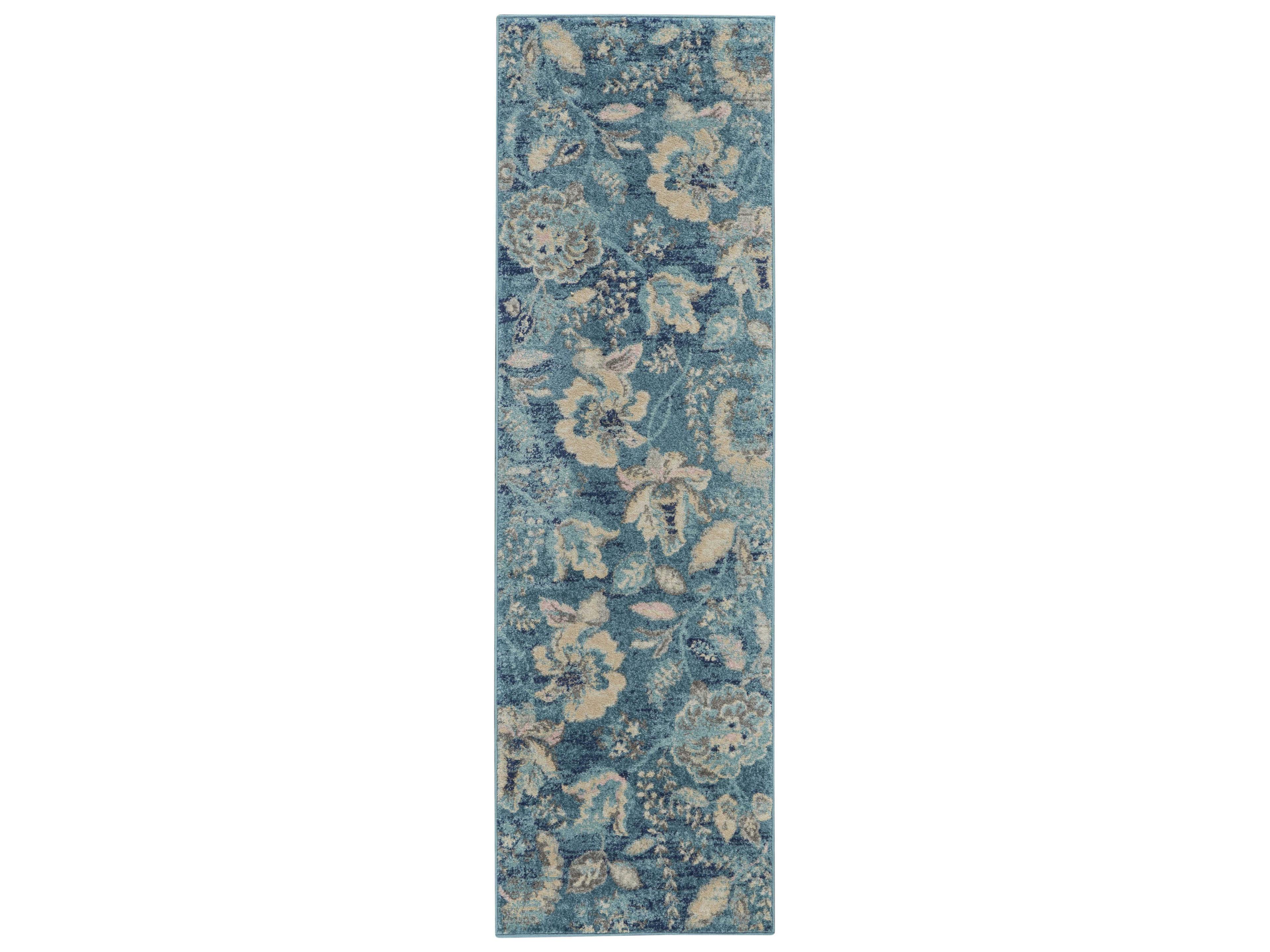 Tranquil Floral Runner Area Rug