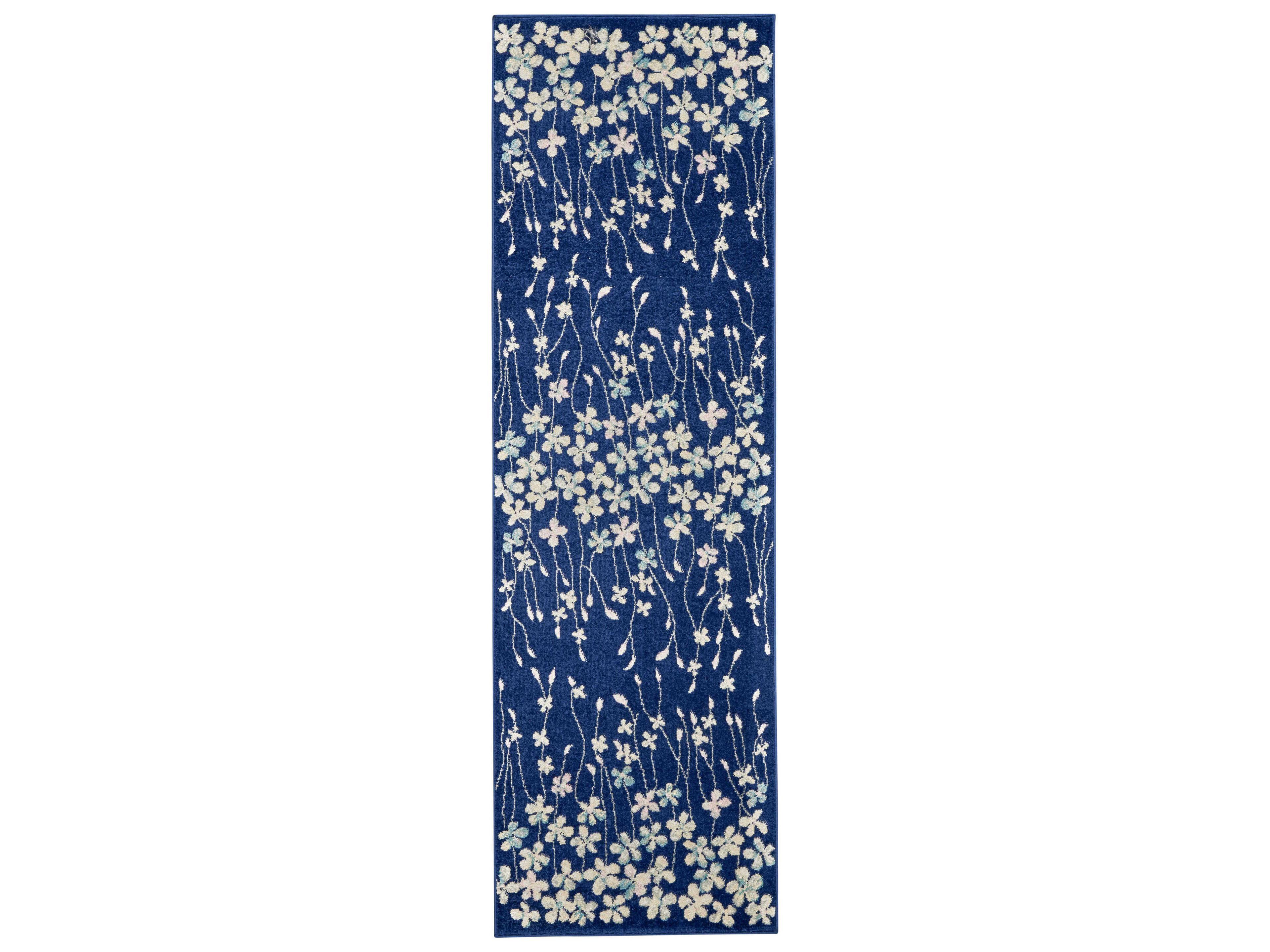 Tranquil Floral Runner Area Rug