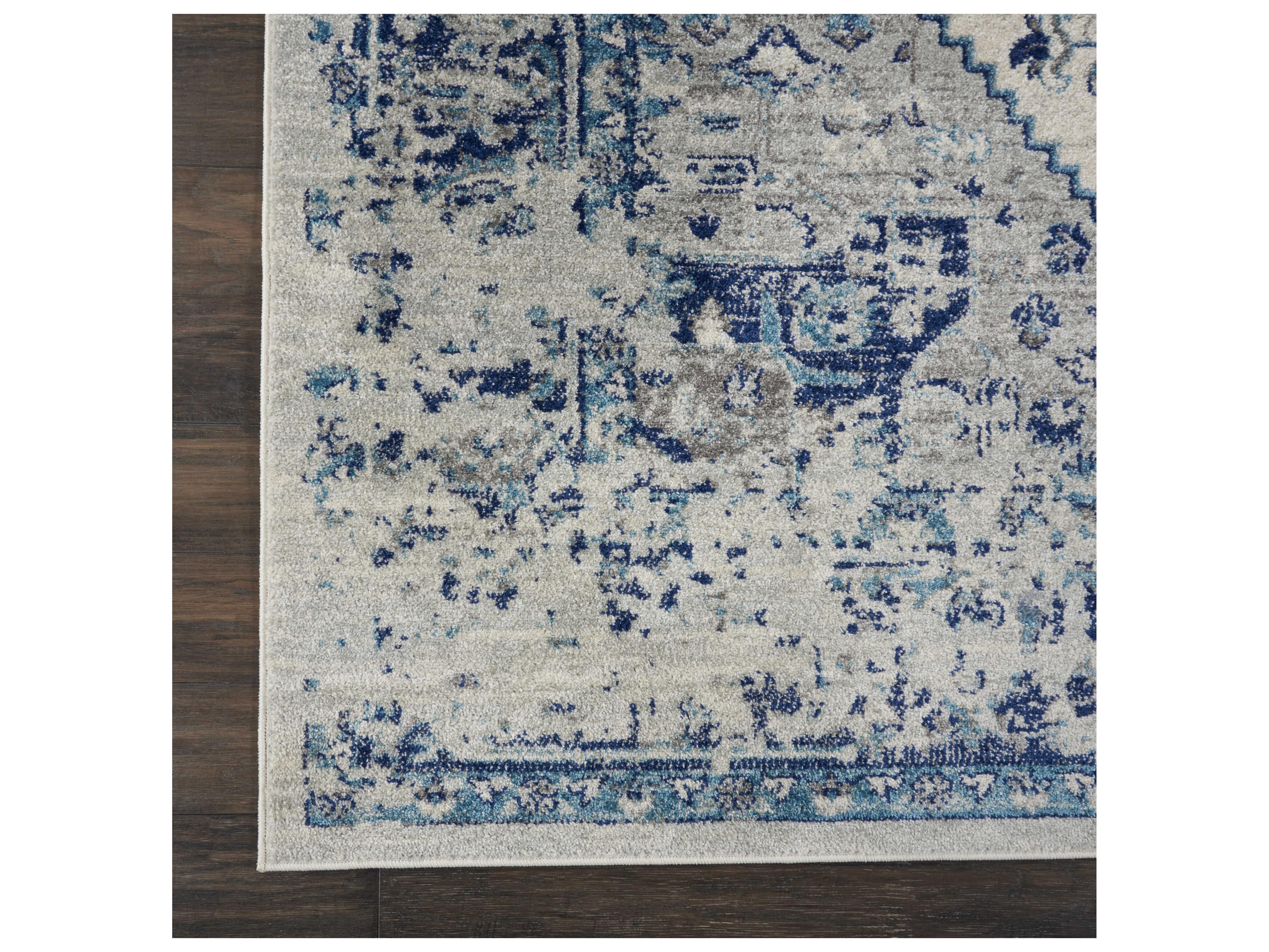 Nourison Tranquil Bordered Runner Area Rug