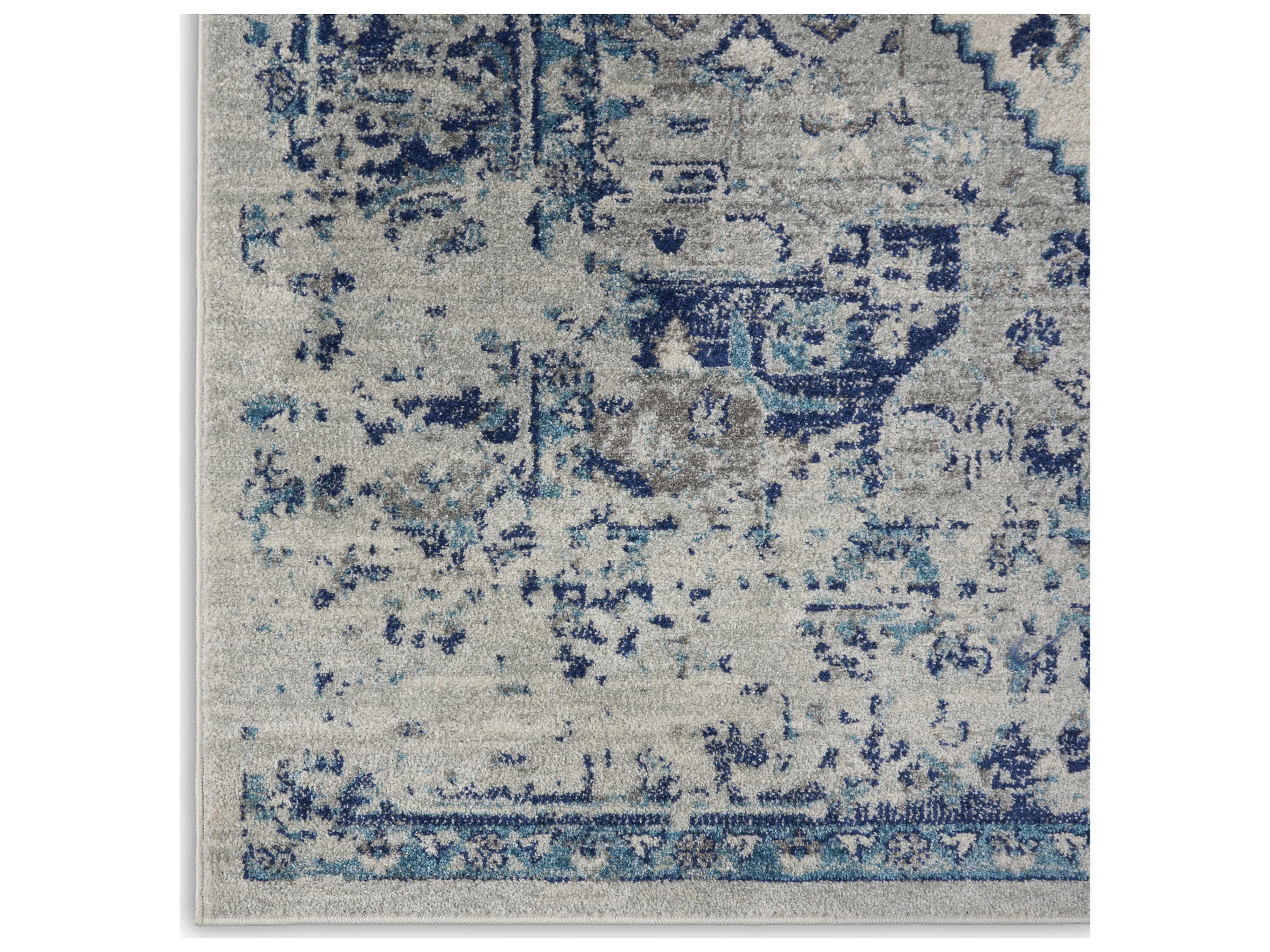 Nourison Tranquil Bordered Runner Area Rug