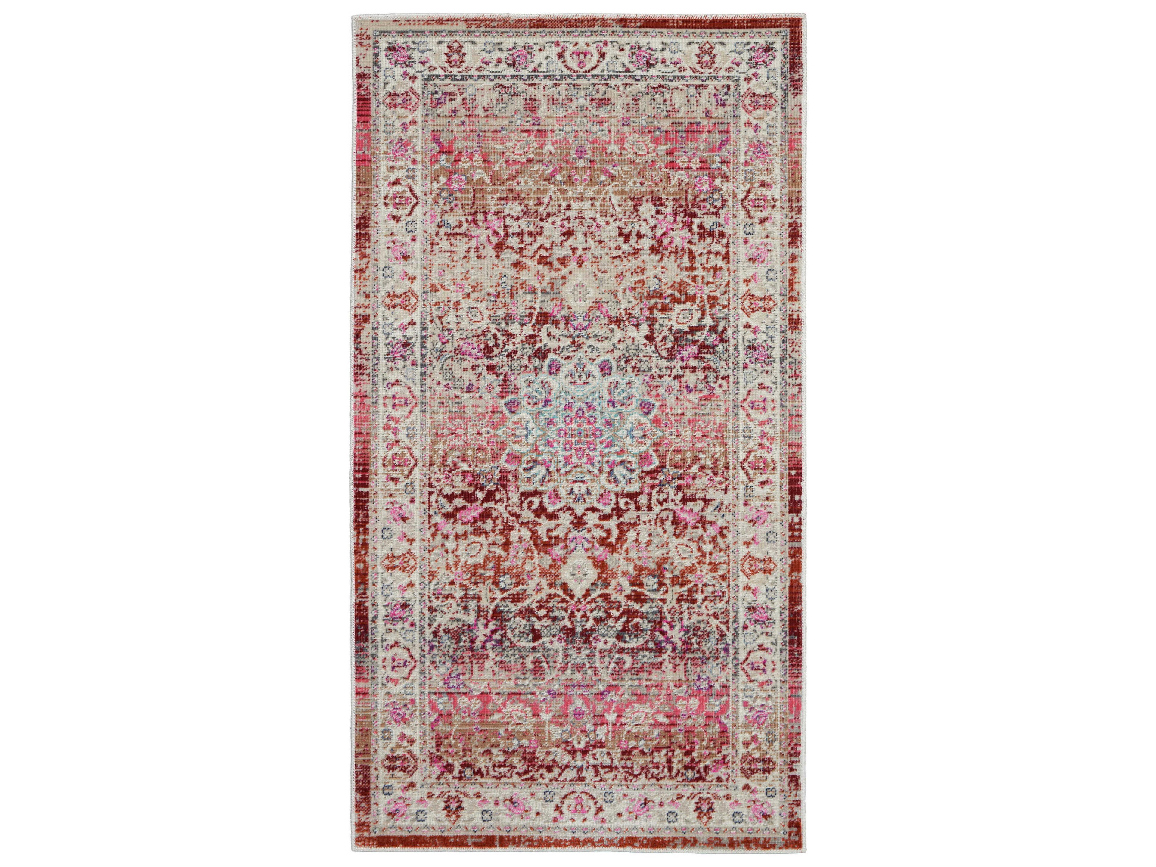 Vintage Kashan Bordered Area Rug