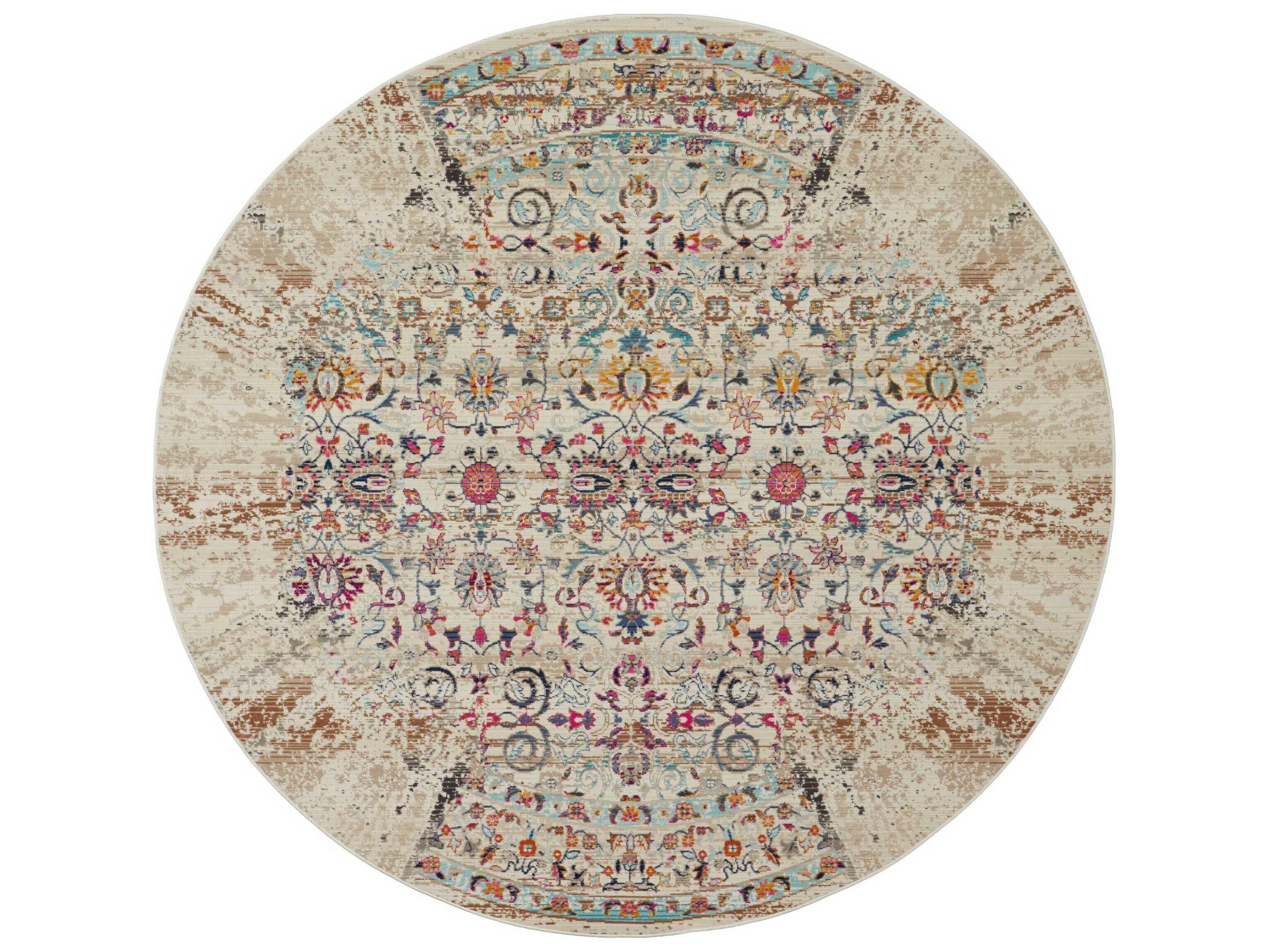 Vintage Kashan Floral Area Rug