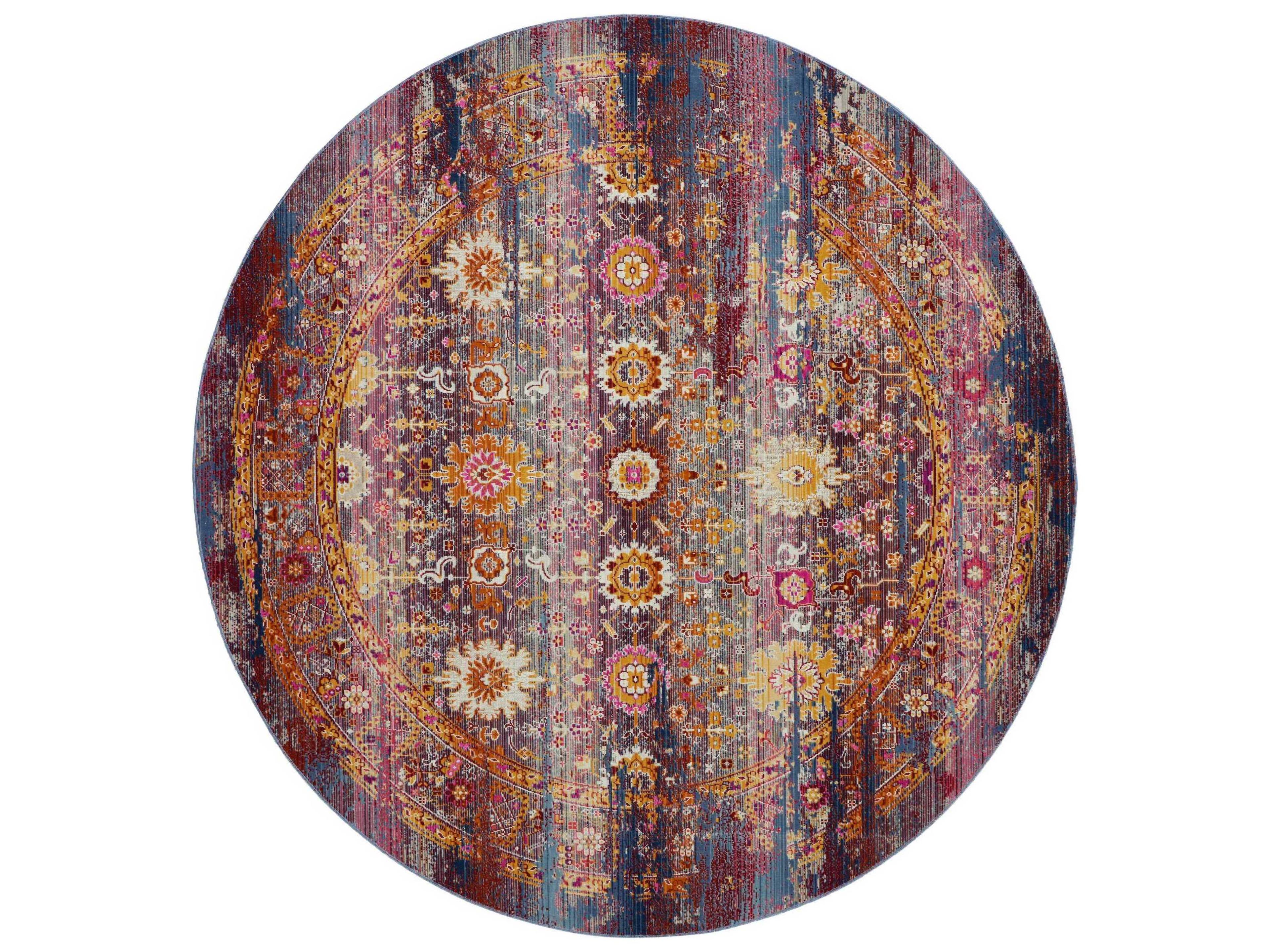 Vintage Kashan Bordered Area Rug