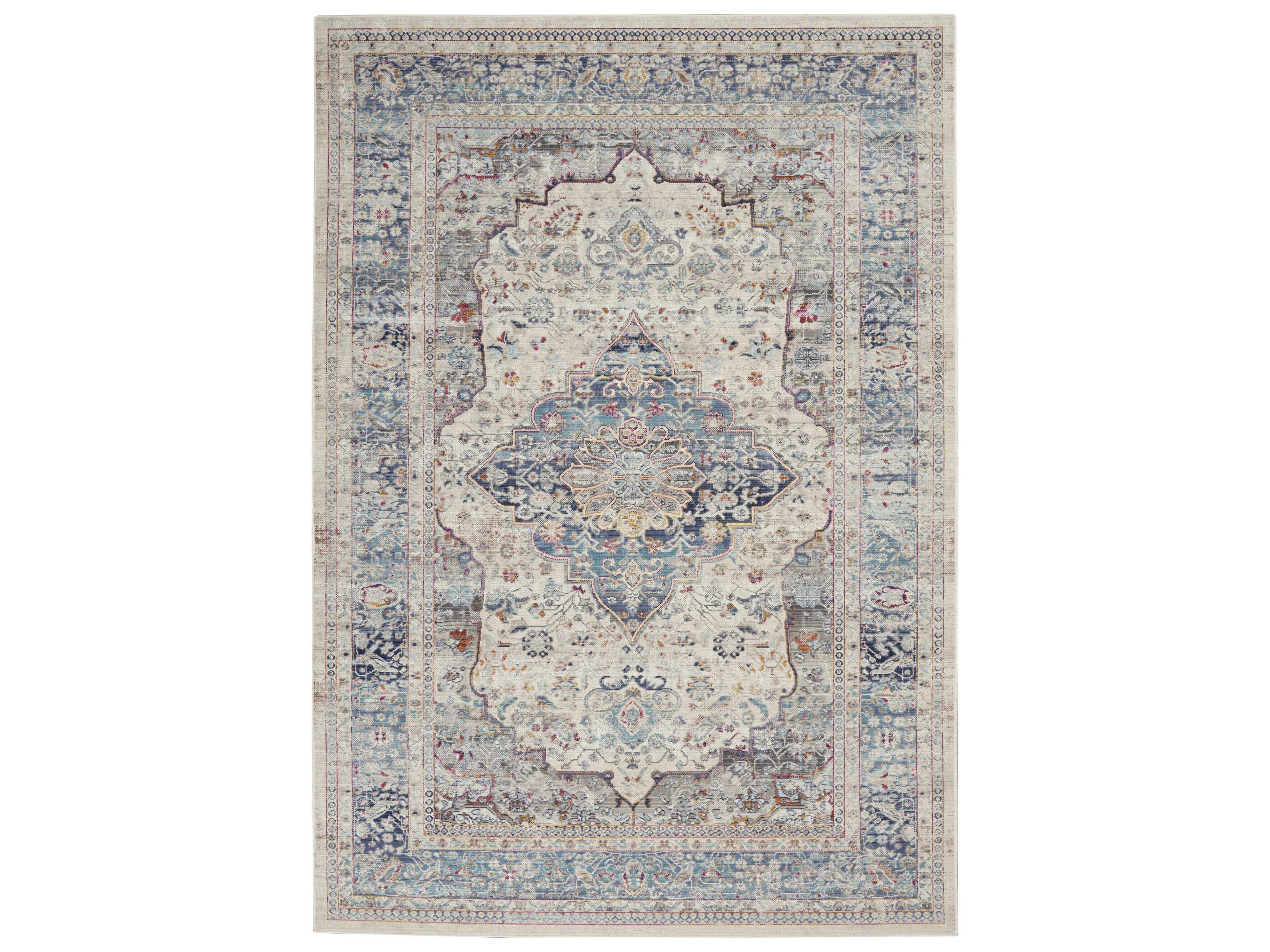 Vintage Kashan Bordered Area Rug