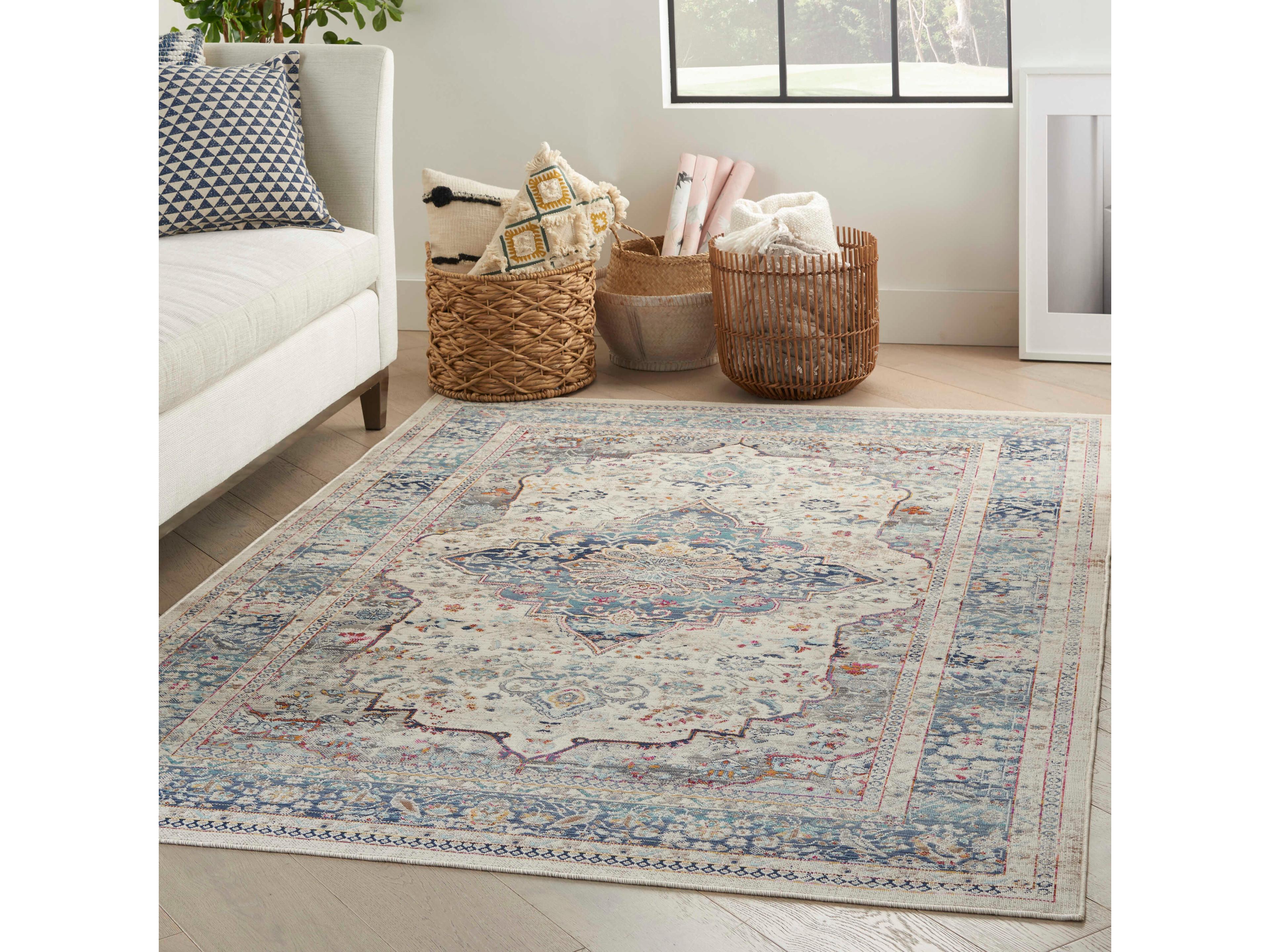 Nourison Vintage Kashan Bordered Area Rug