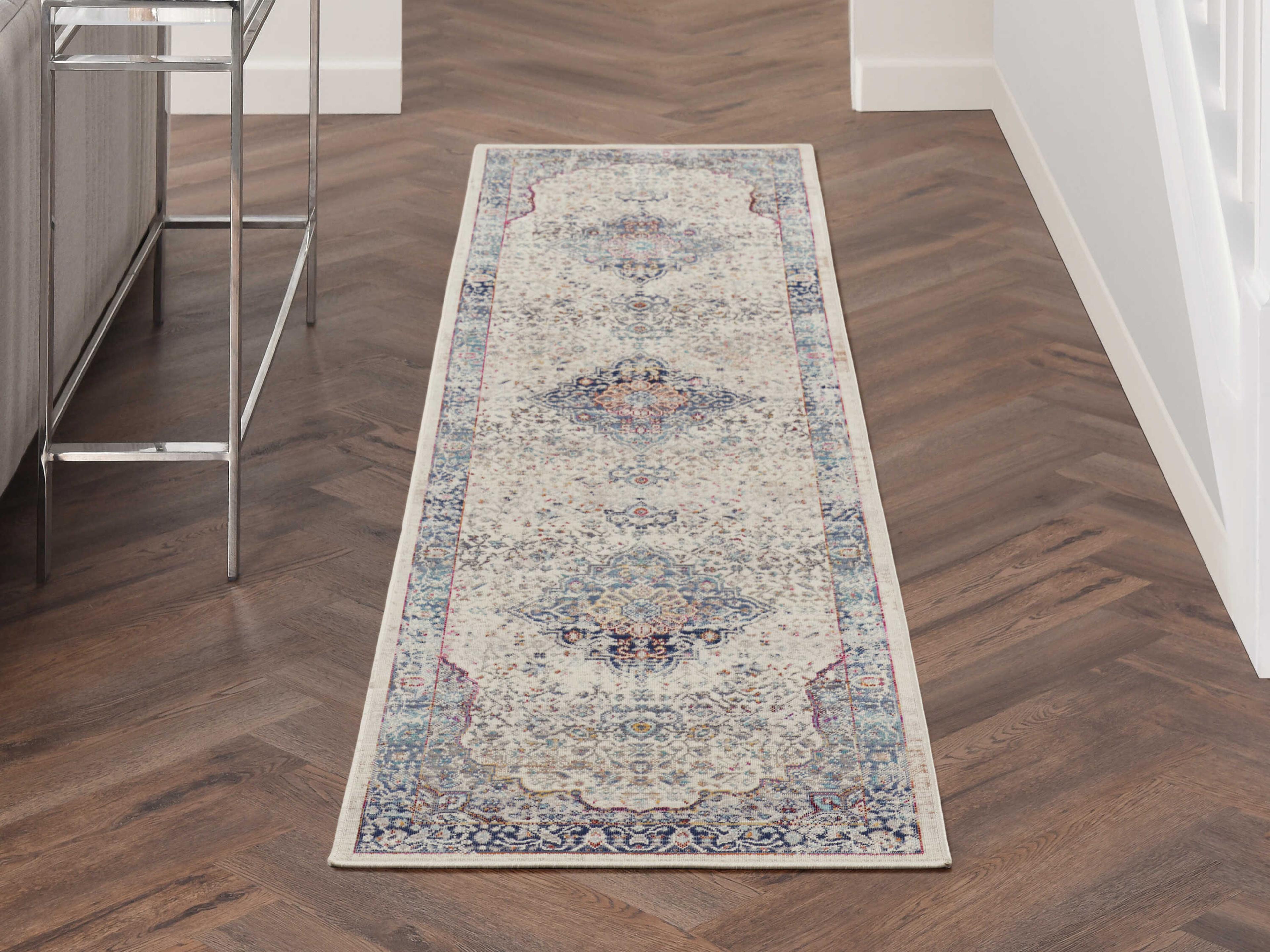 Nourison Vintage Kashan Bordered Runner Area Rug
