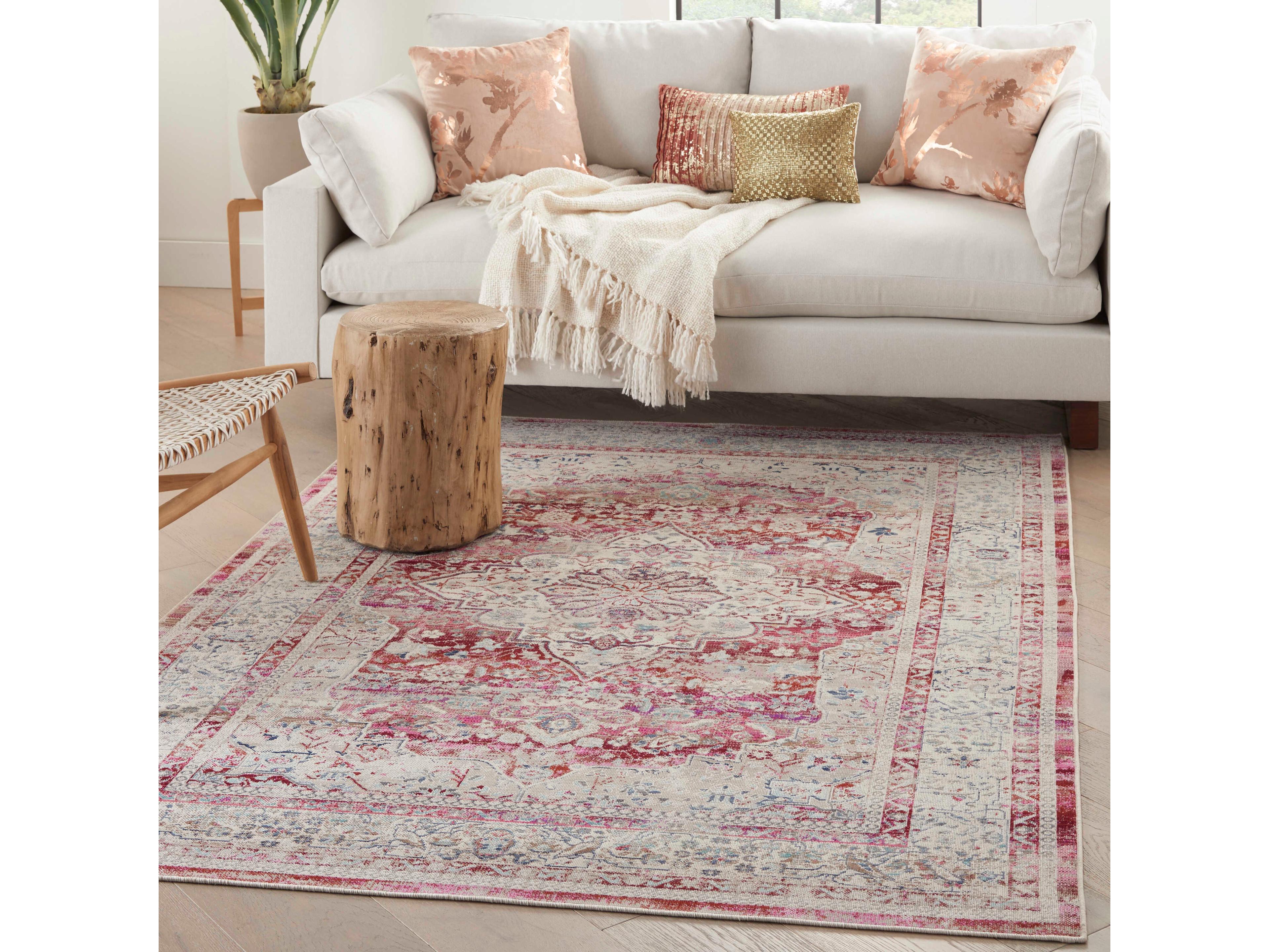 Nourison Vintage Kashan Bordered Area Rug