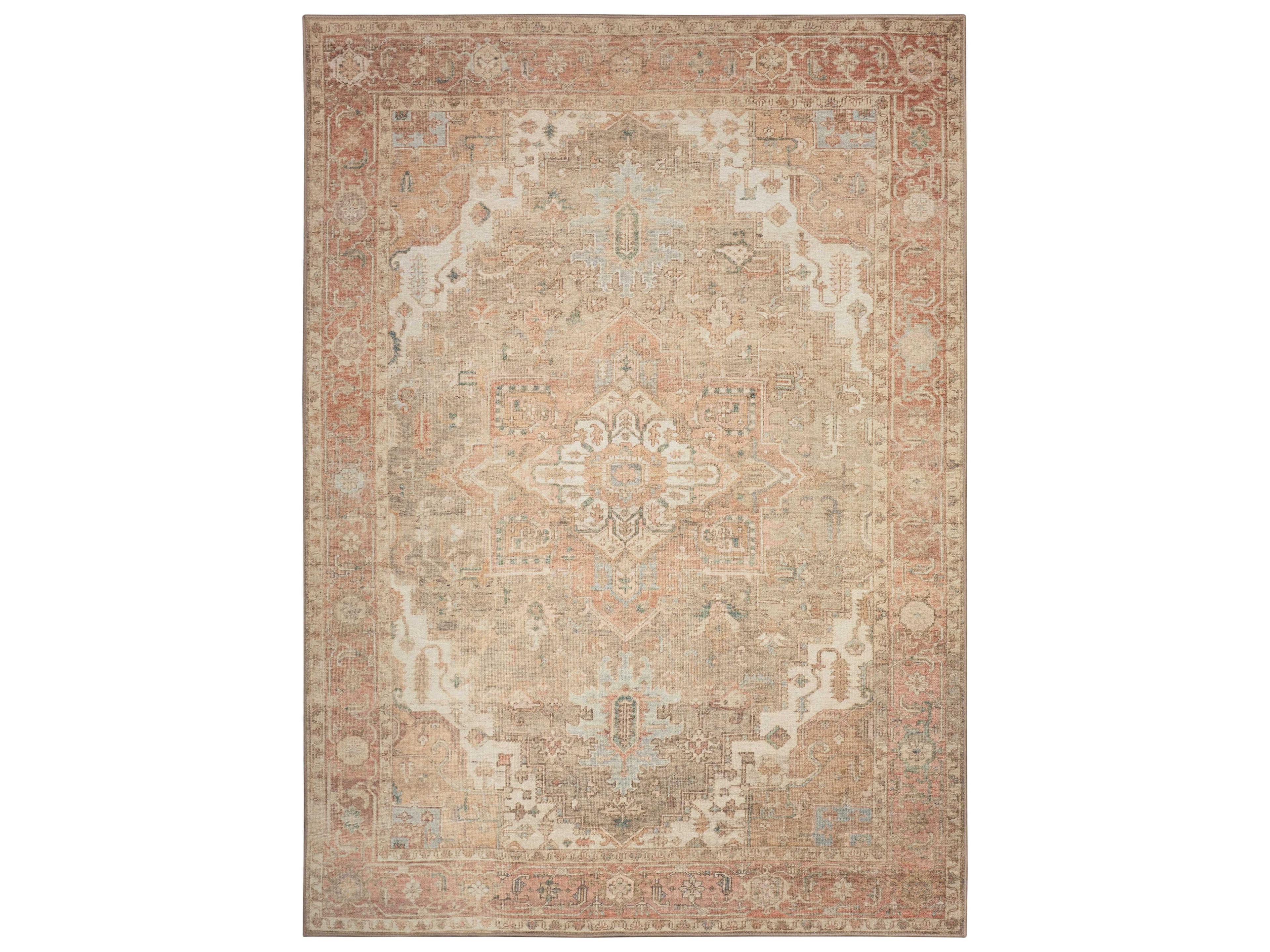 Vintage Washables Bordered Area Rug