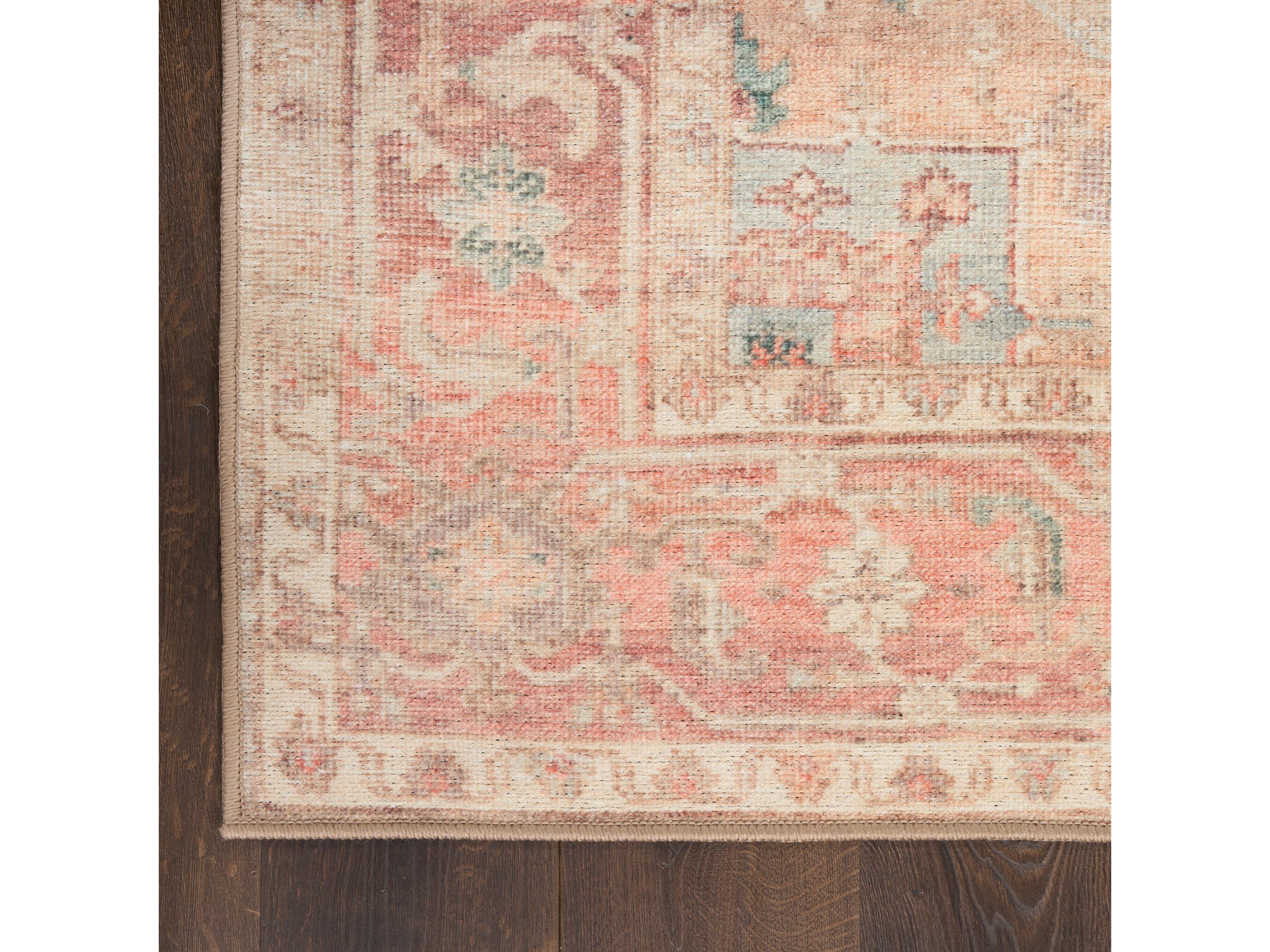 Nourison Vintage Washables Bordered Runner Area Rug