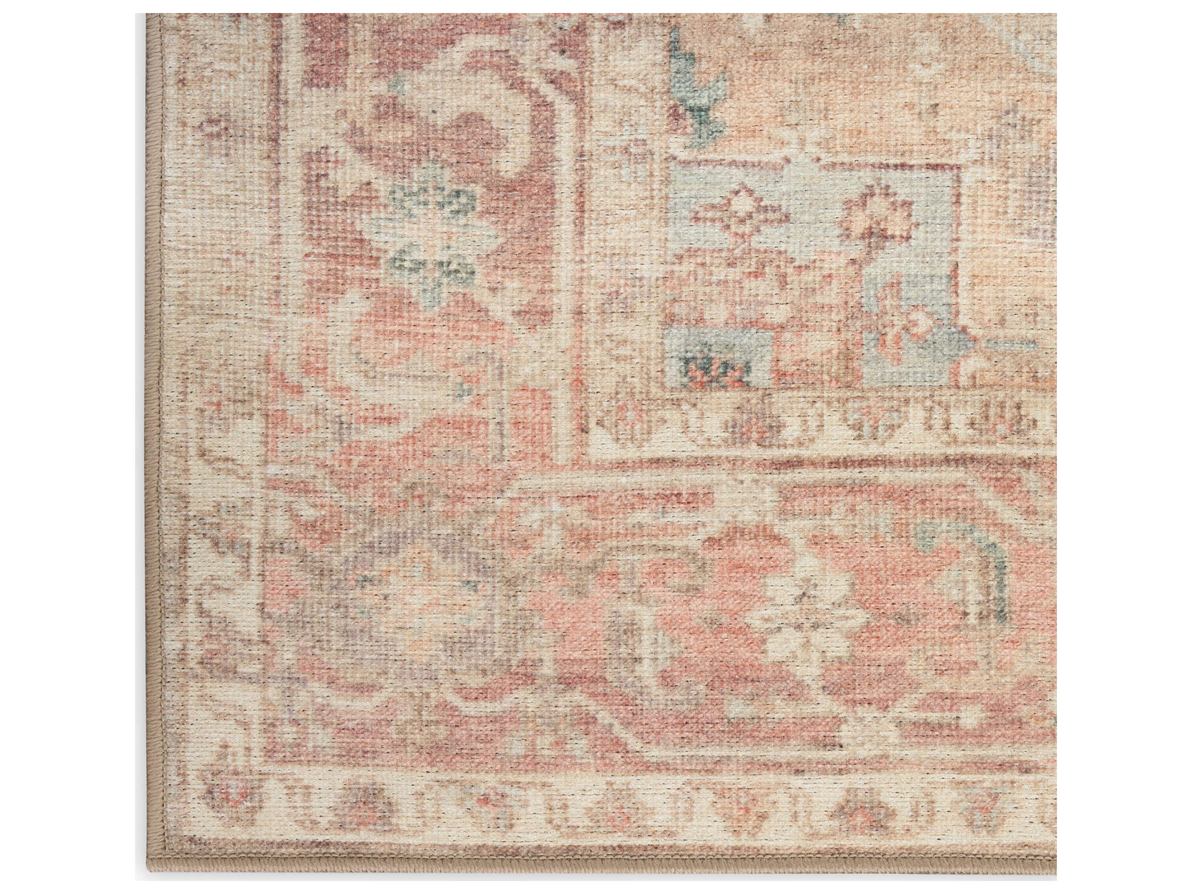 Nourison Vintage Washables Bordered Runner Area Rug