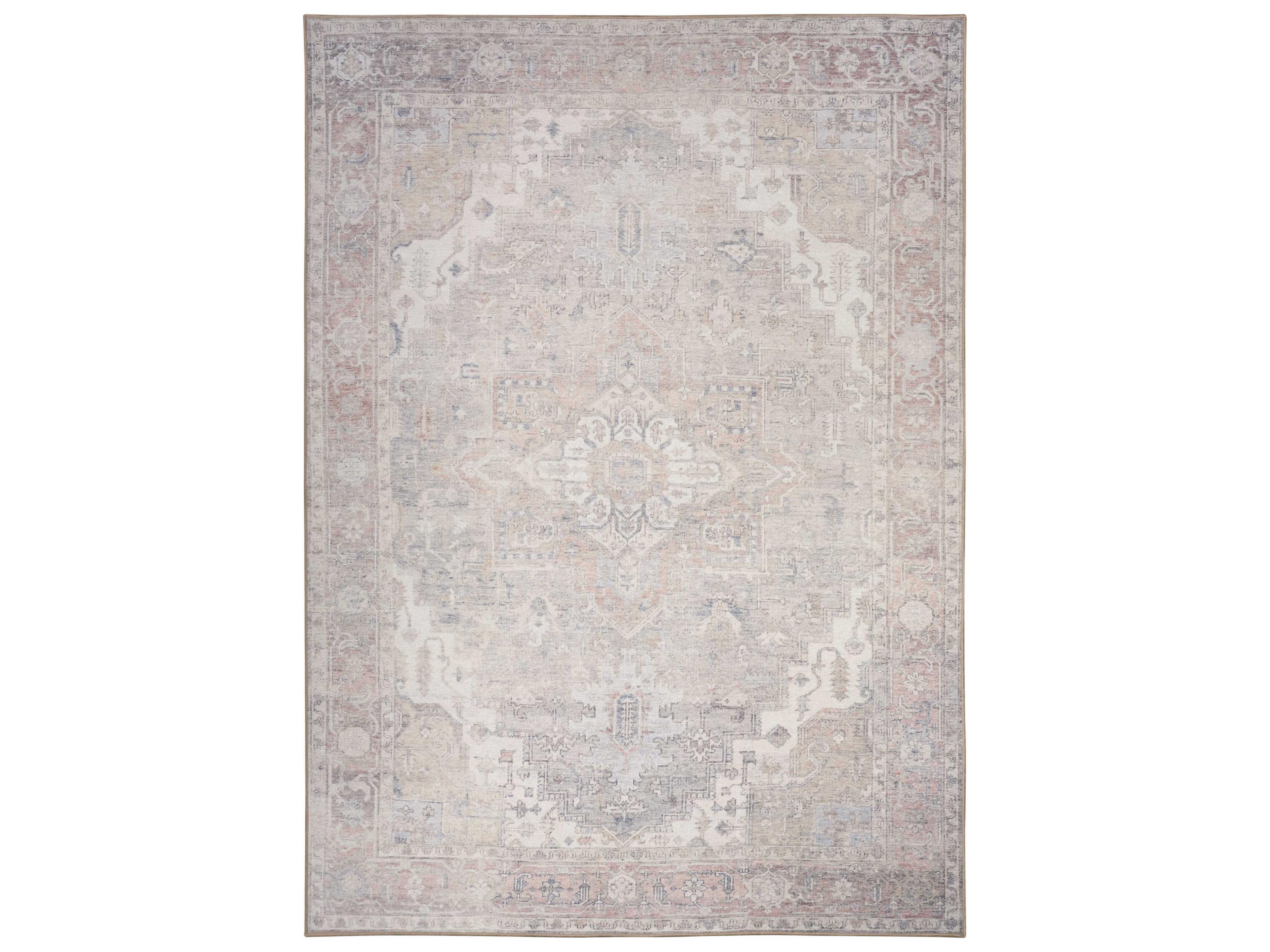 Vintage Washables Bordered Area Rug