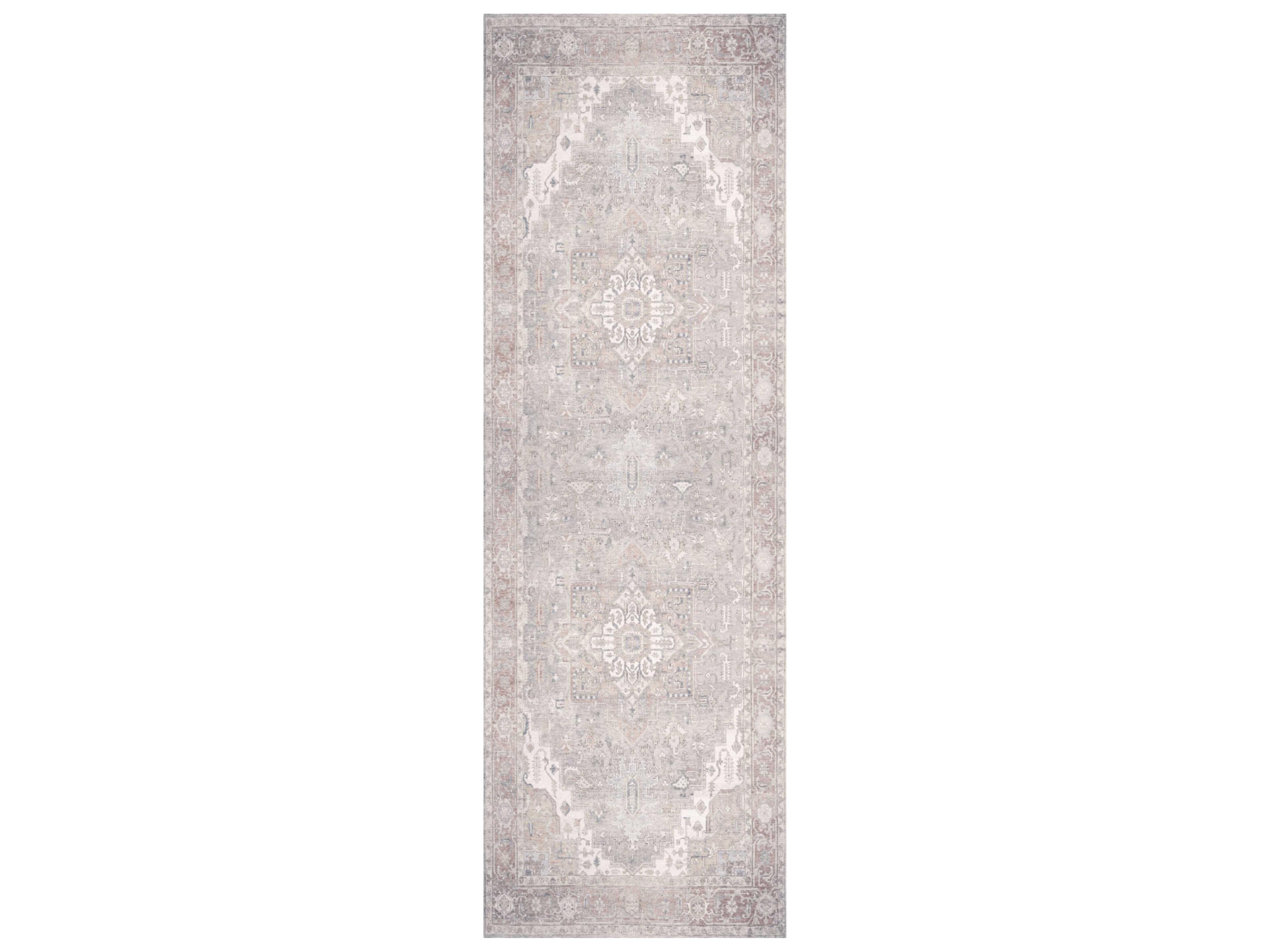 Vintage Washables Bordered Runner Area Rug