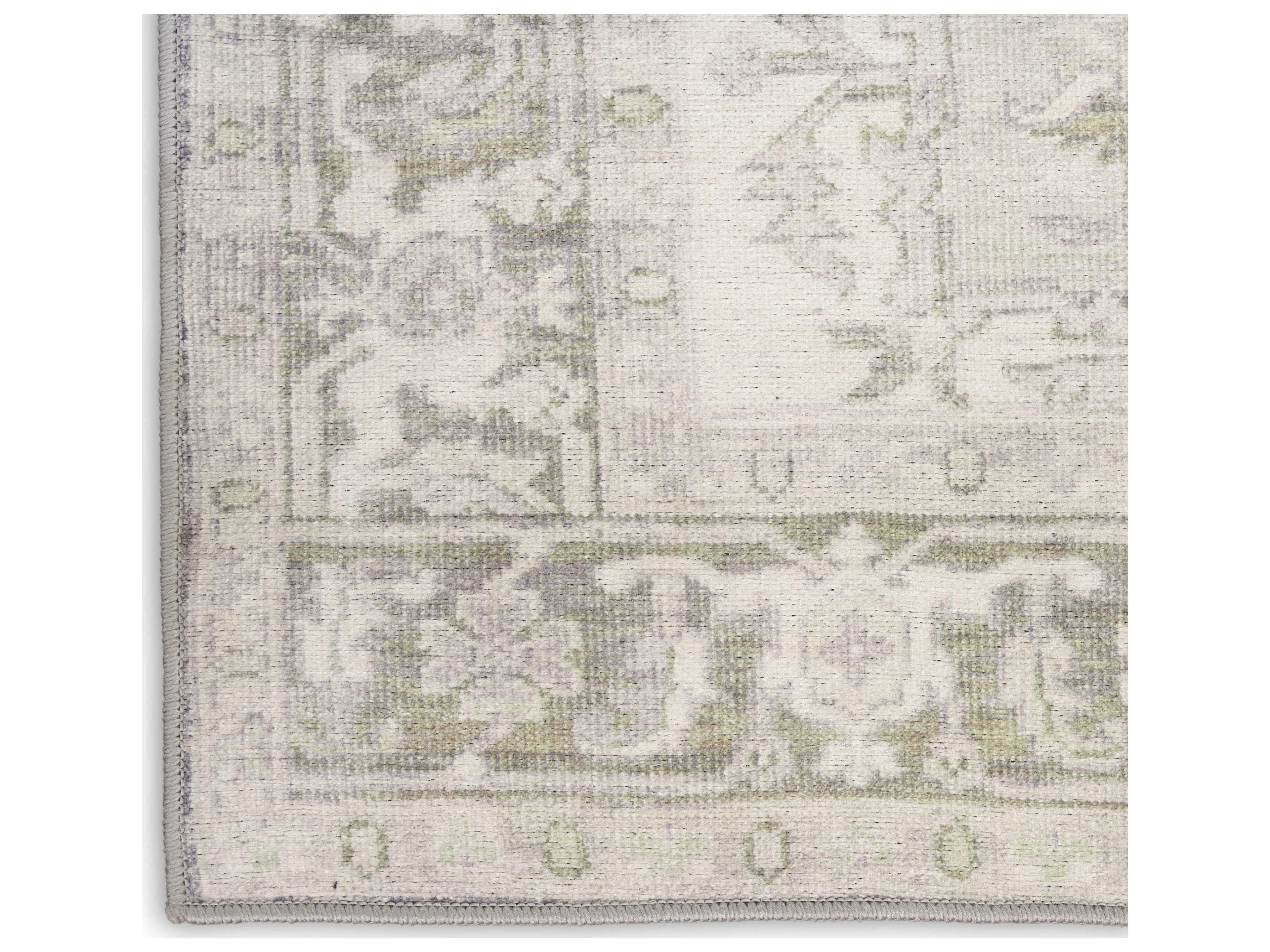 Nourison Vintage Washables Bordered Runner Area Rug