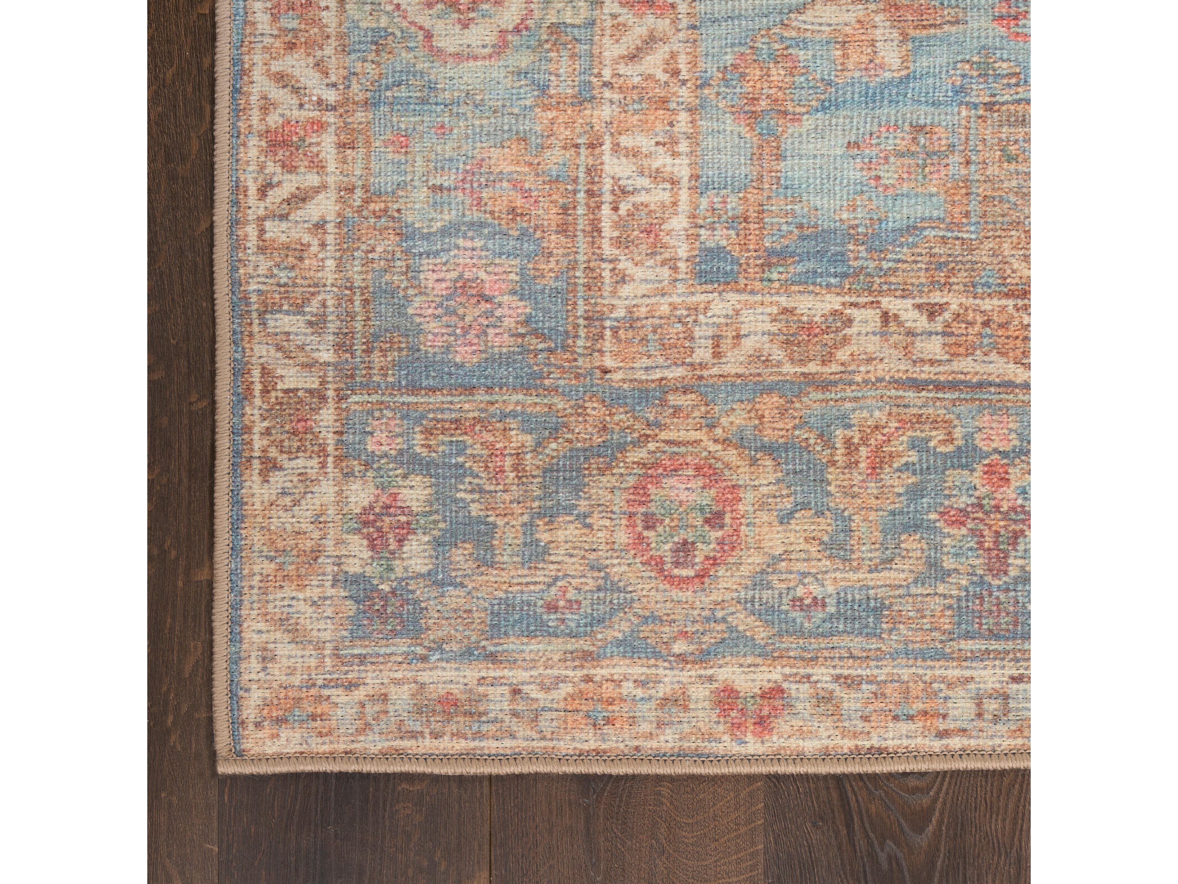 Nourison Vintage Washables Bordered Runner Area Rug