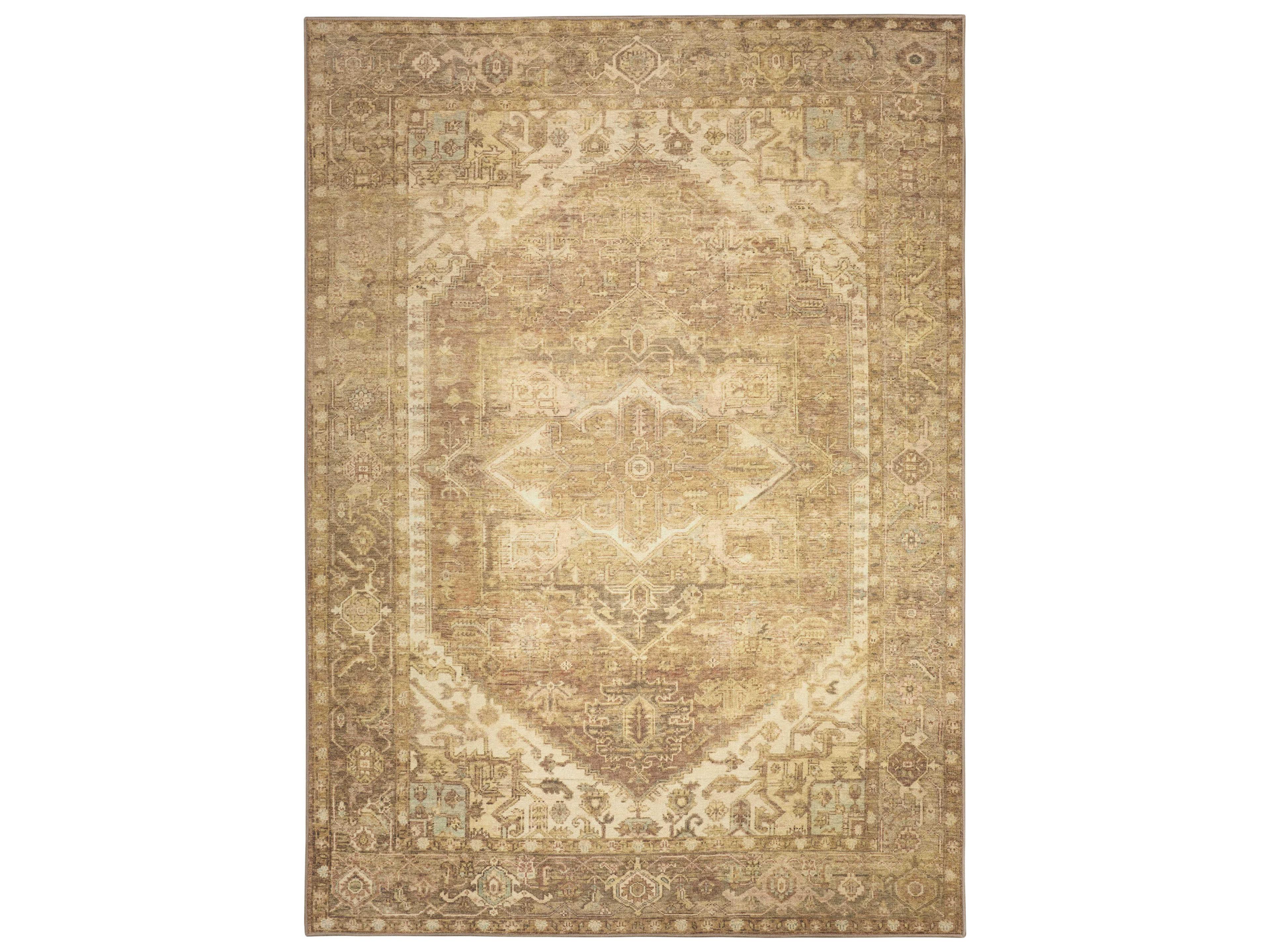 Vintage Washables Bordered Area Rug