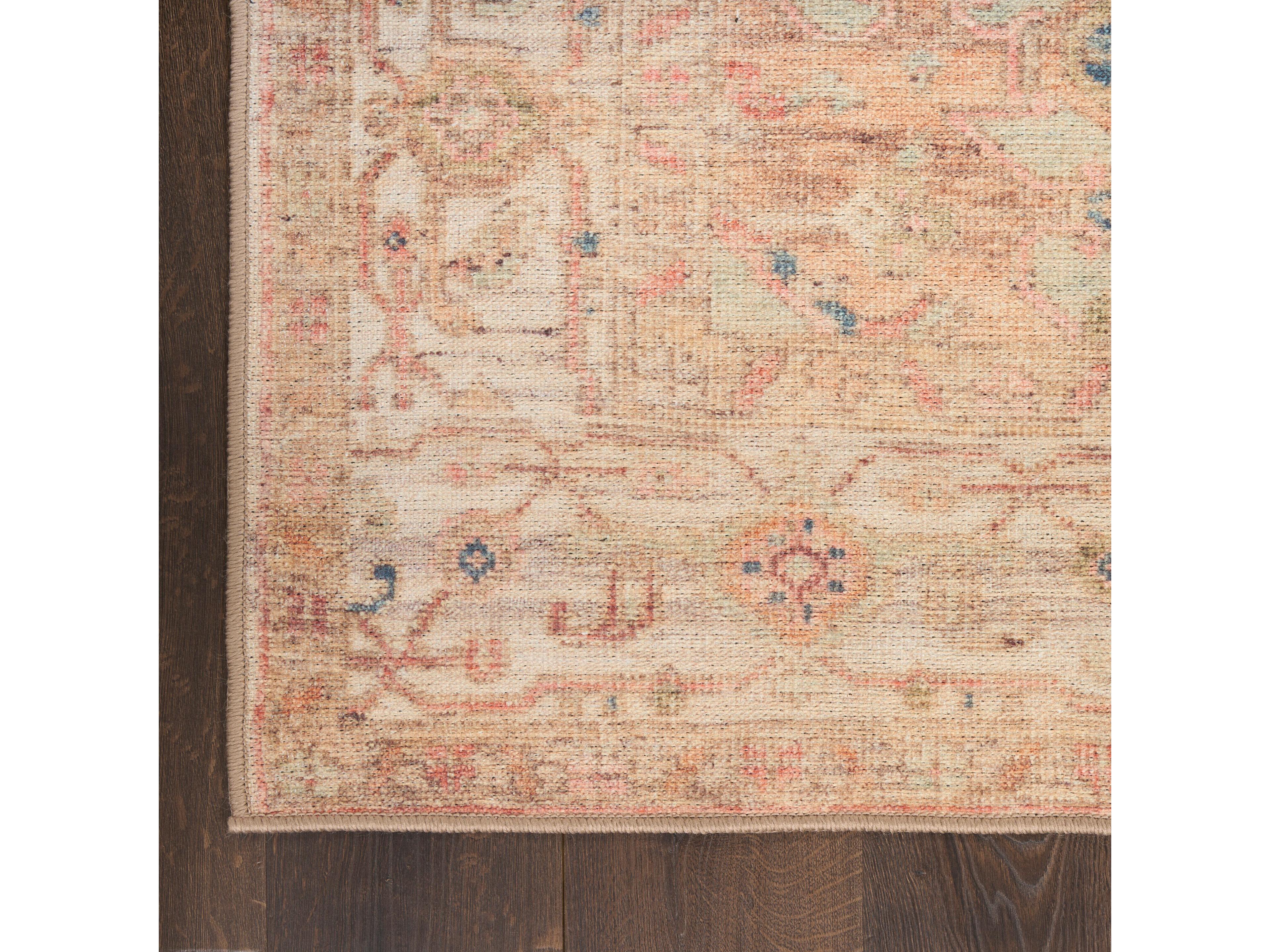 Nourison Vintage Washables Bordered Runner Area Rug