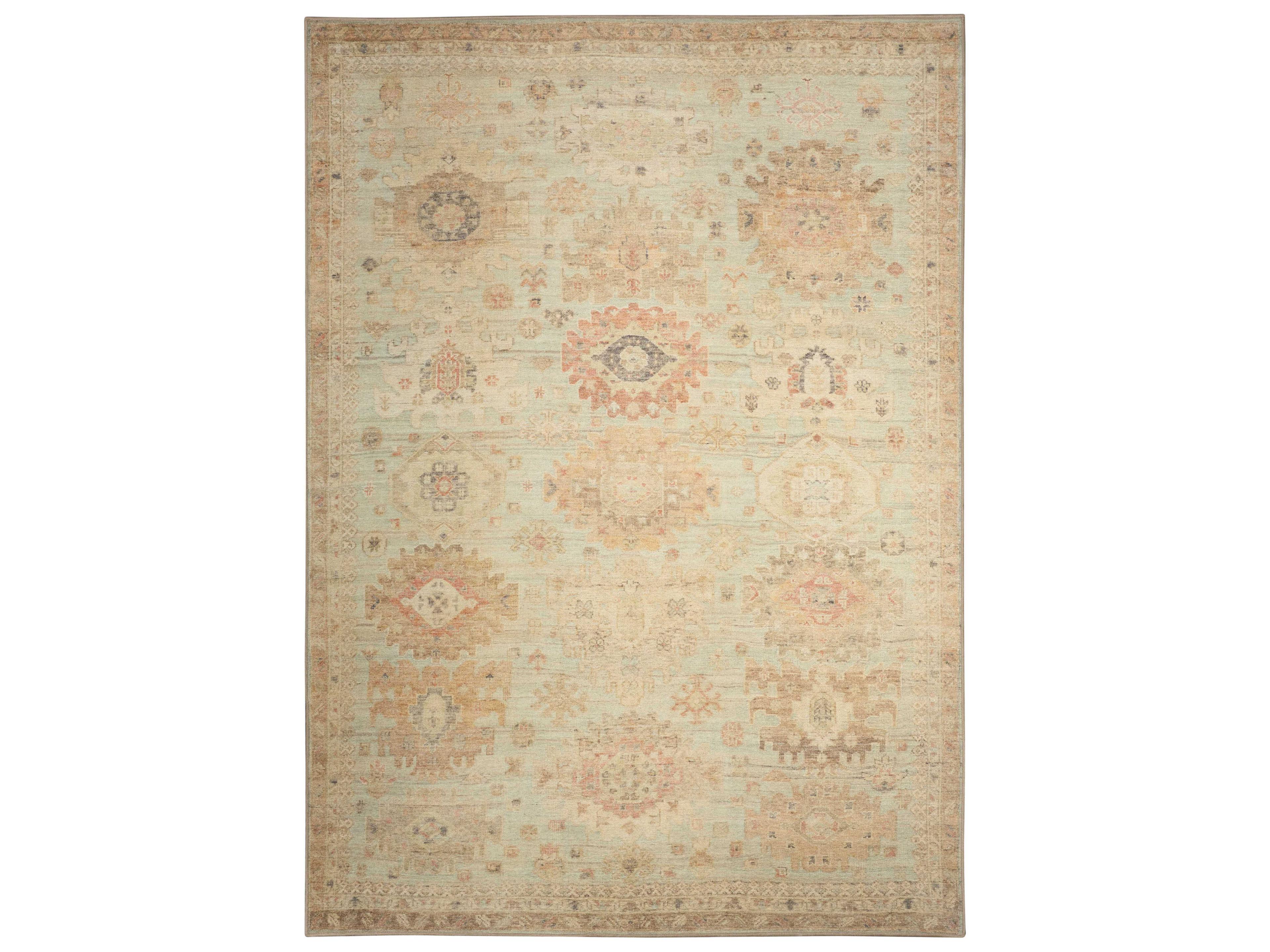 Vintage Washables Bordered Area Rug