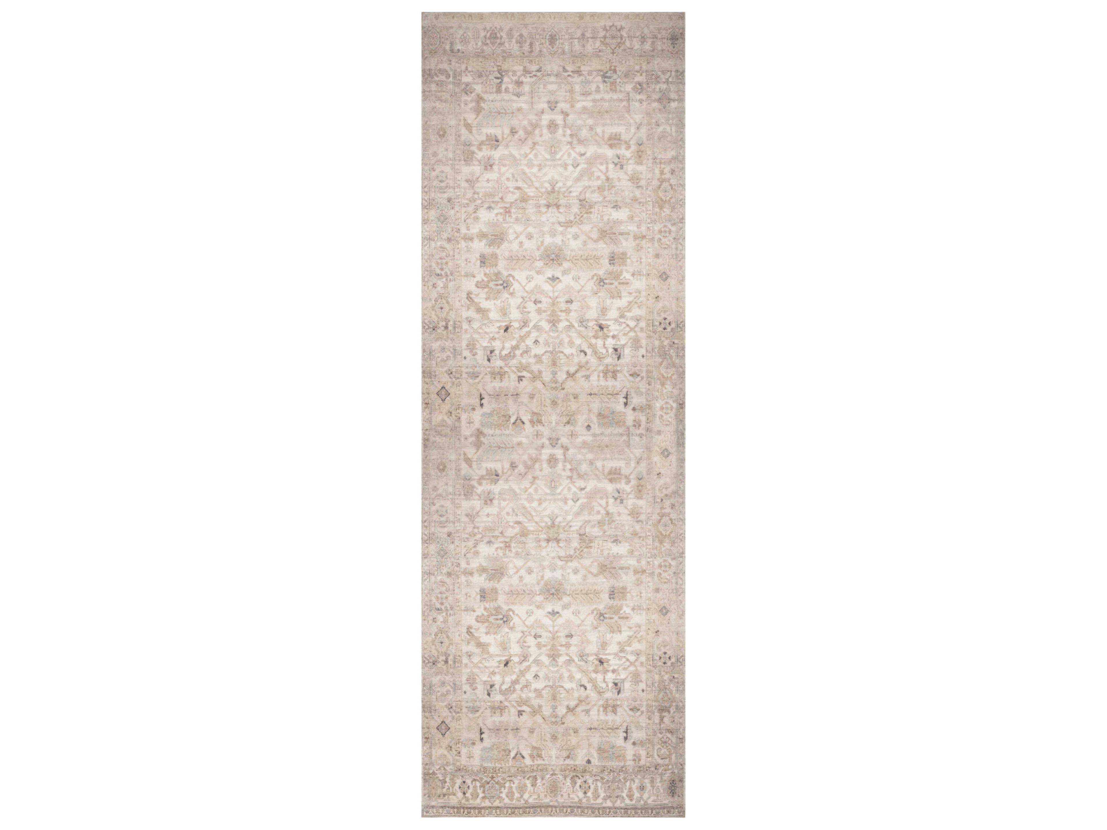 Vintage Washables Bordered Runner Area Rug