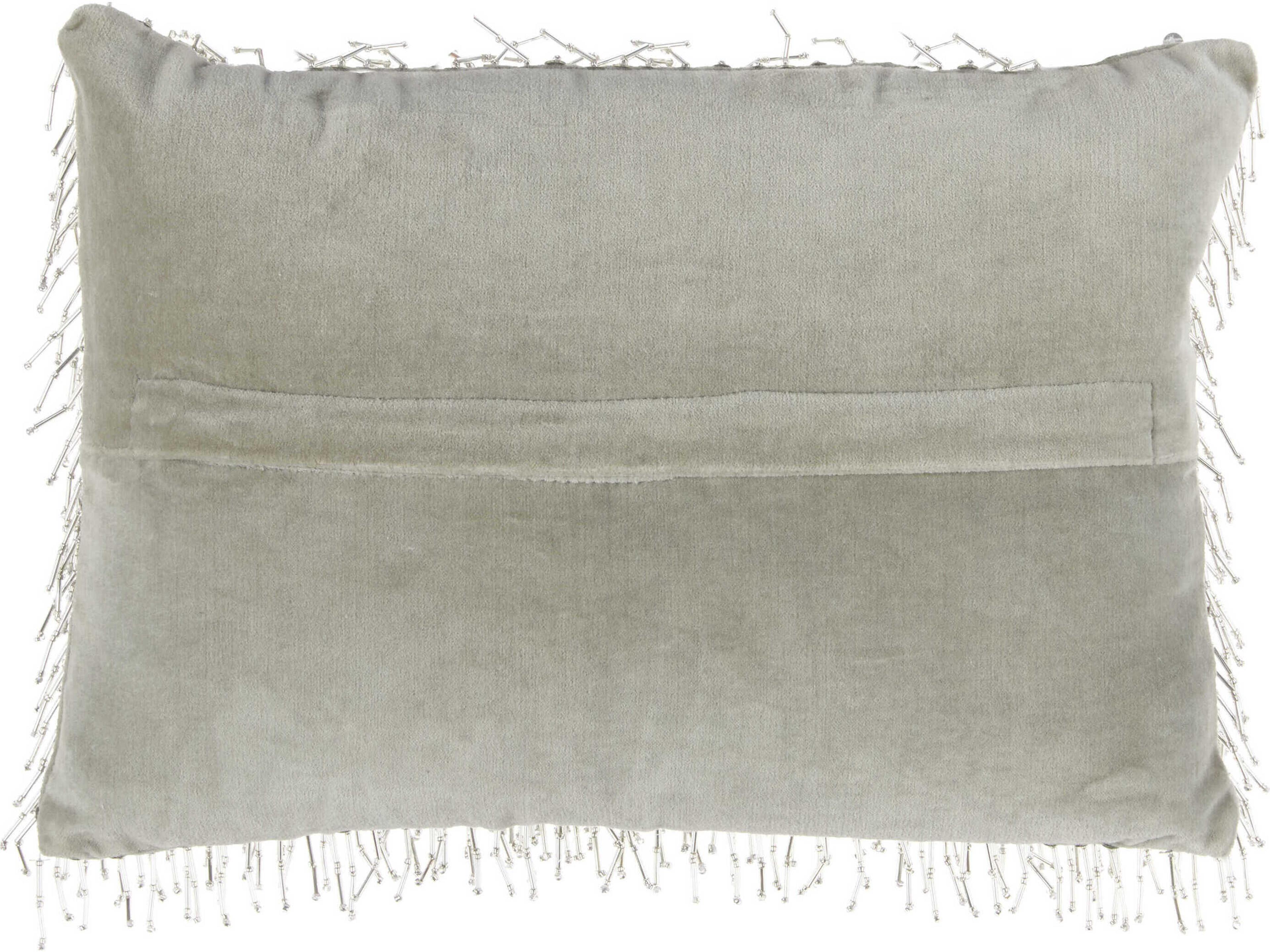 Nourison Luminescence Silver 10" x 14" Pillow