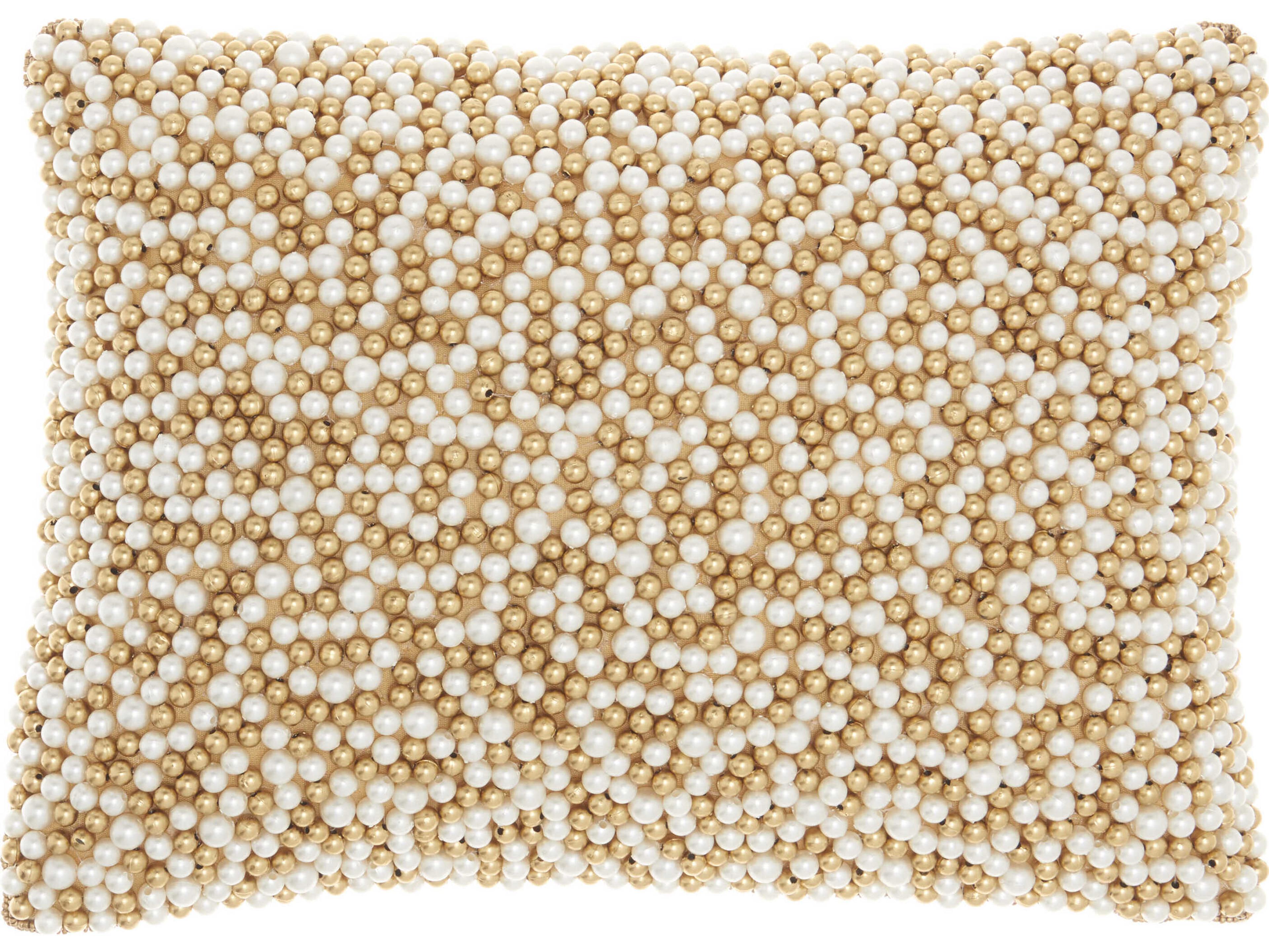 Luminescence Ivory Gold 10" x 14" Pillow