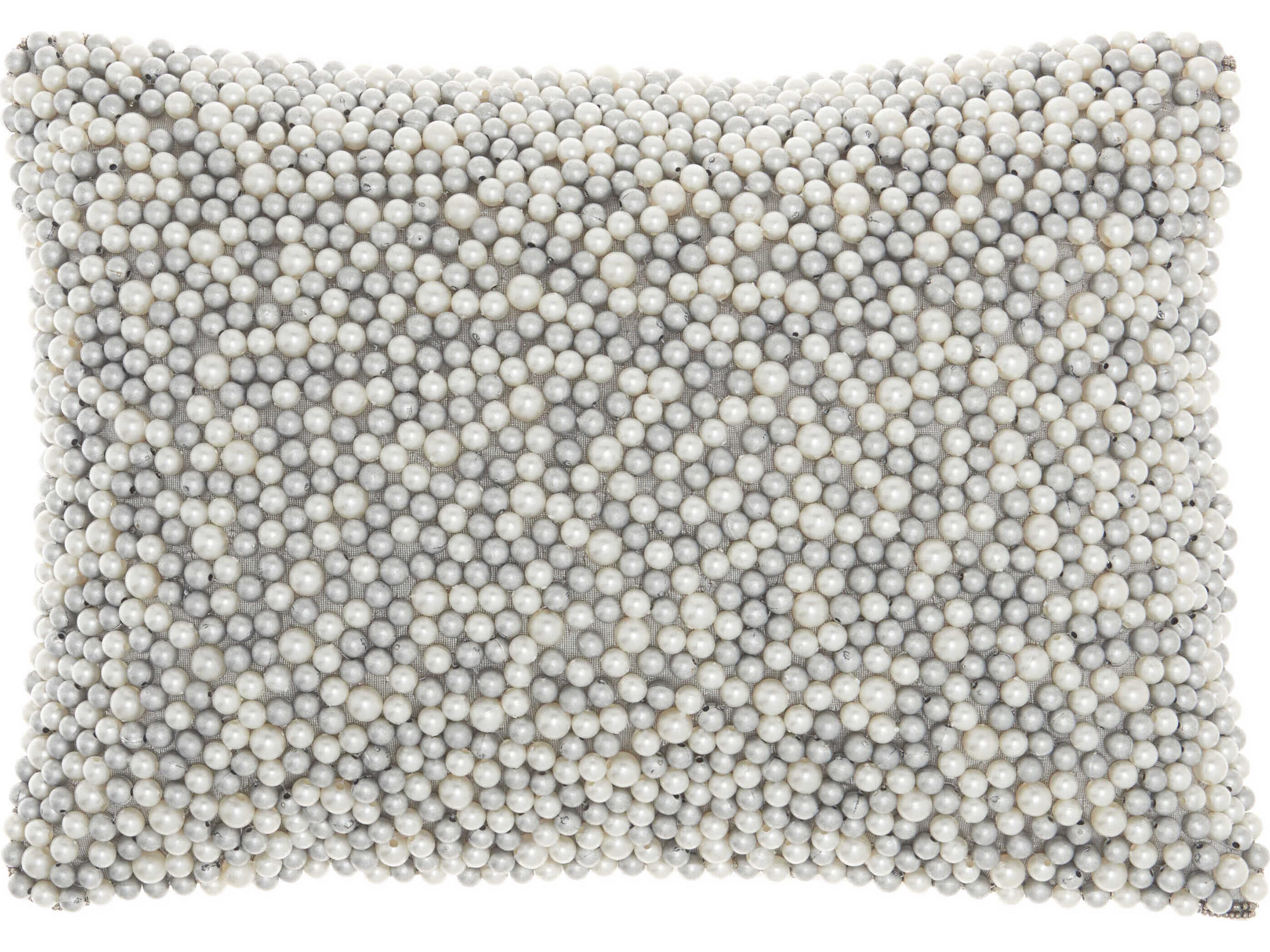 Luminescence Ivory / Silver 10" x 14" Pillow