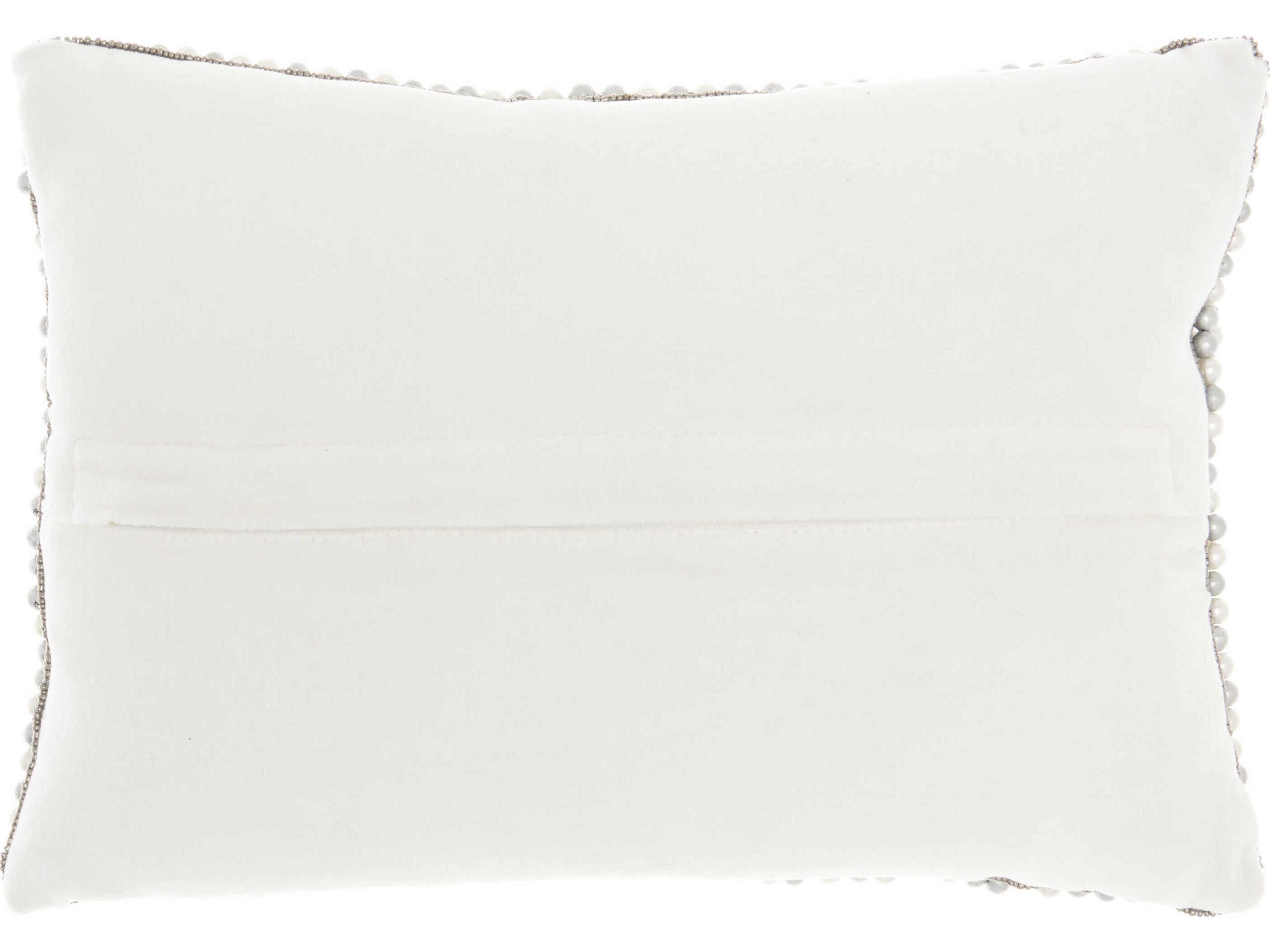 Nourison Luminescence Ivory / Silver 10" x 14" Pillow